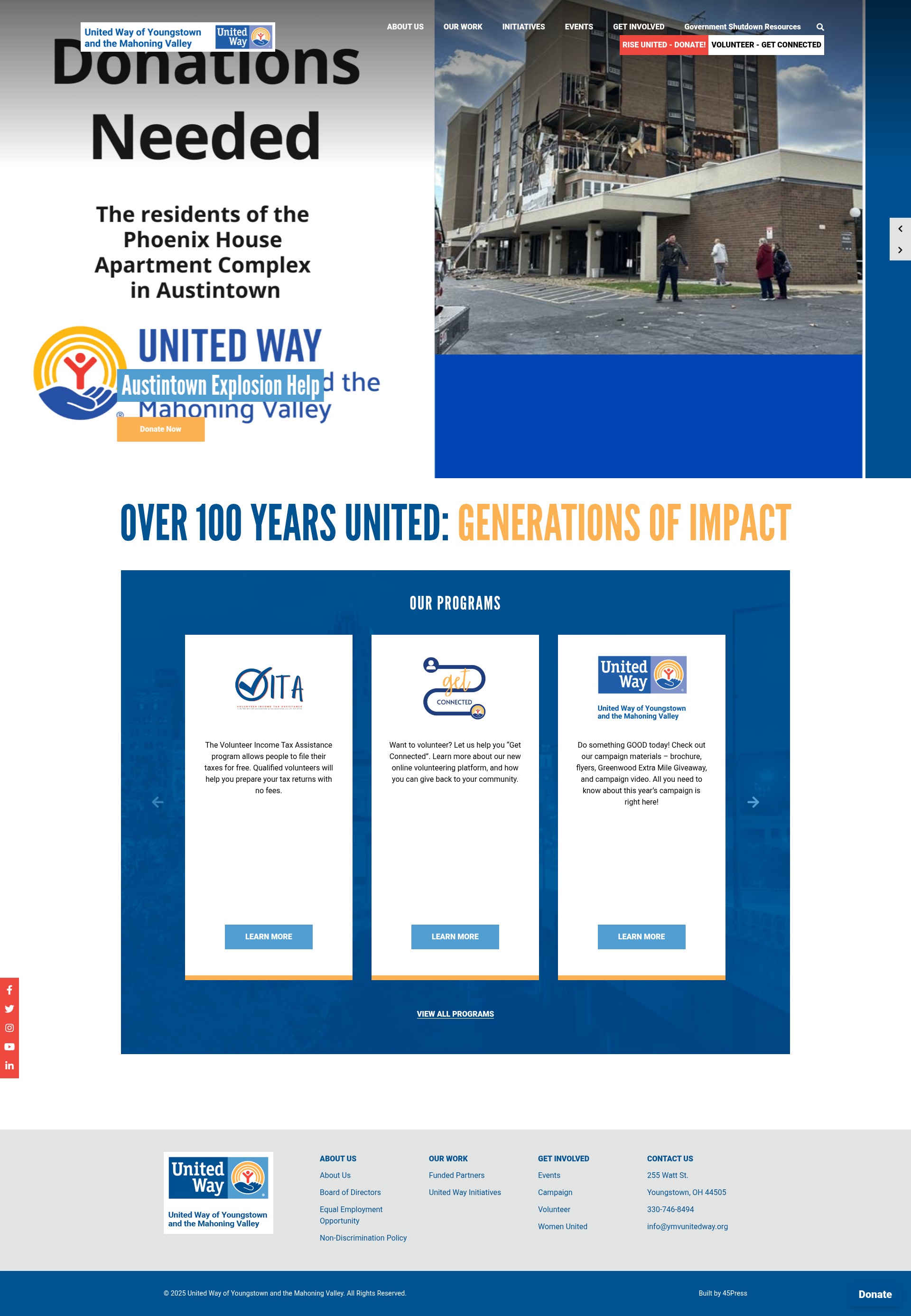 Screenshot of ymvunitedway.org