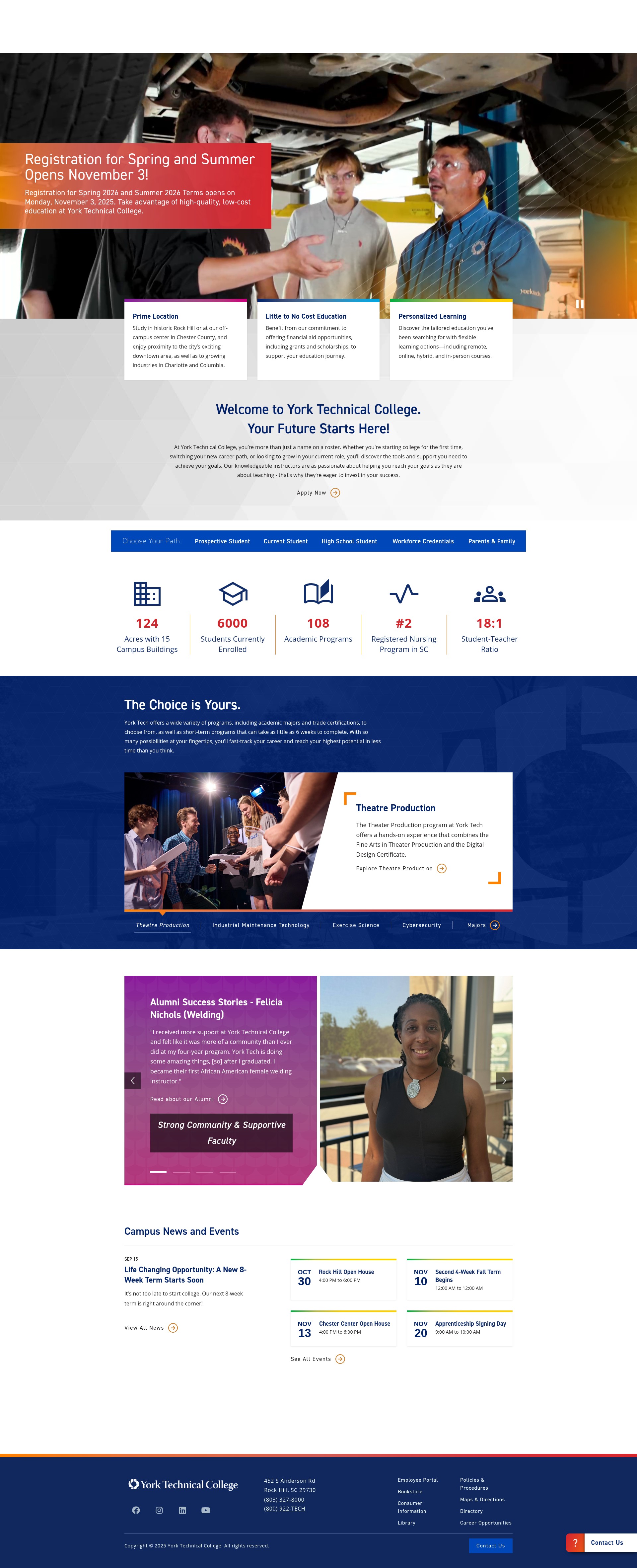 Screenshot of yorktech.edu