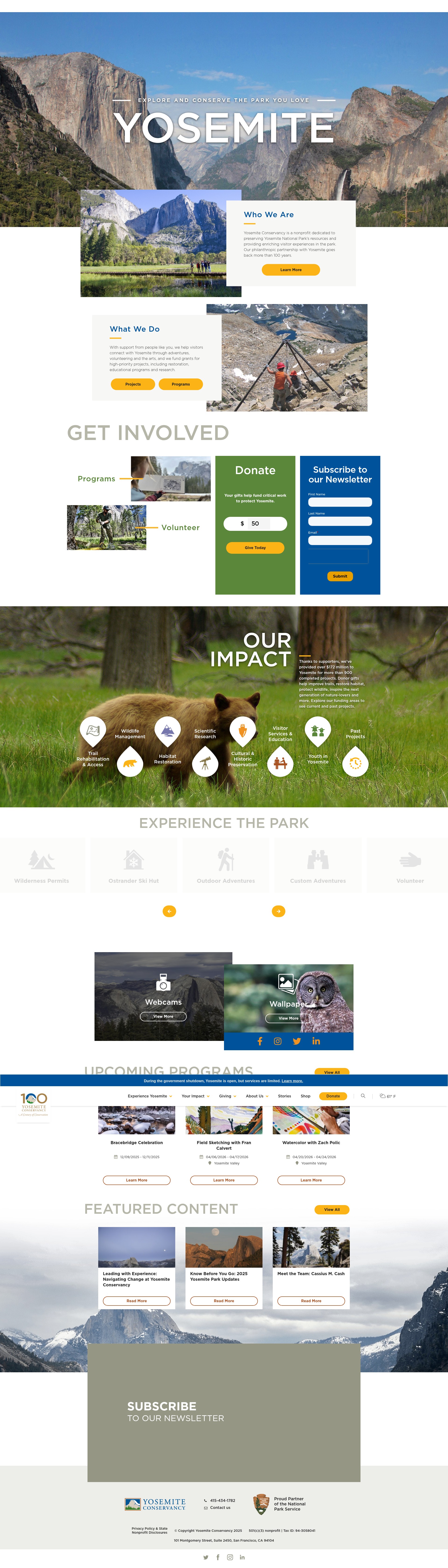 Screenshot of yosemite.org