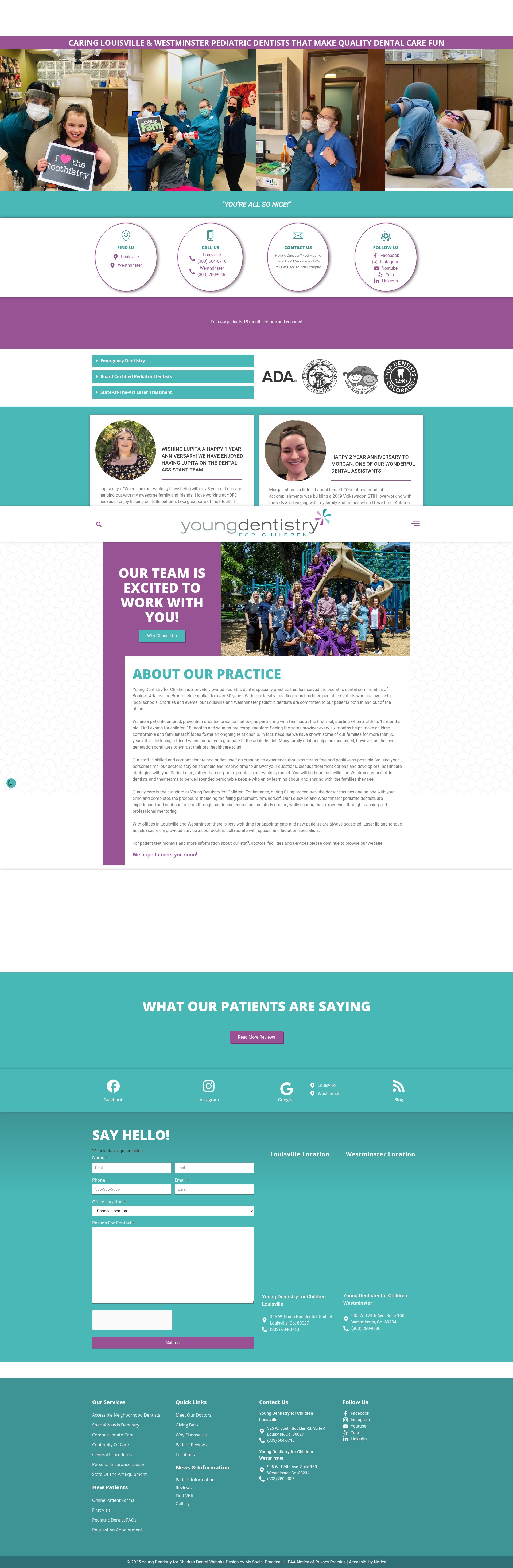 Screenshot of youngdentistryforchildren.com