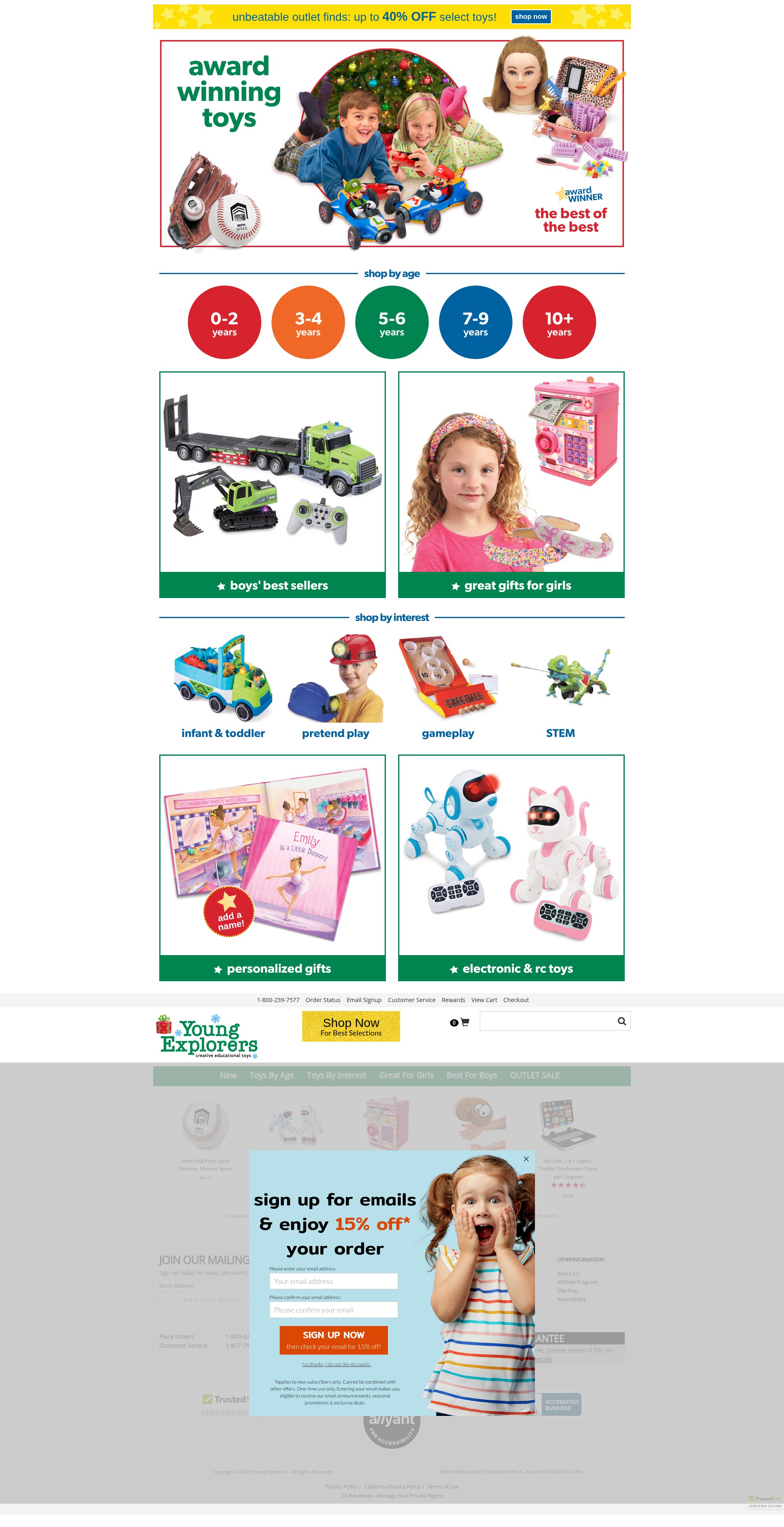 Screenshot of youngexplorers.com
