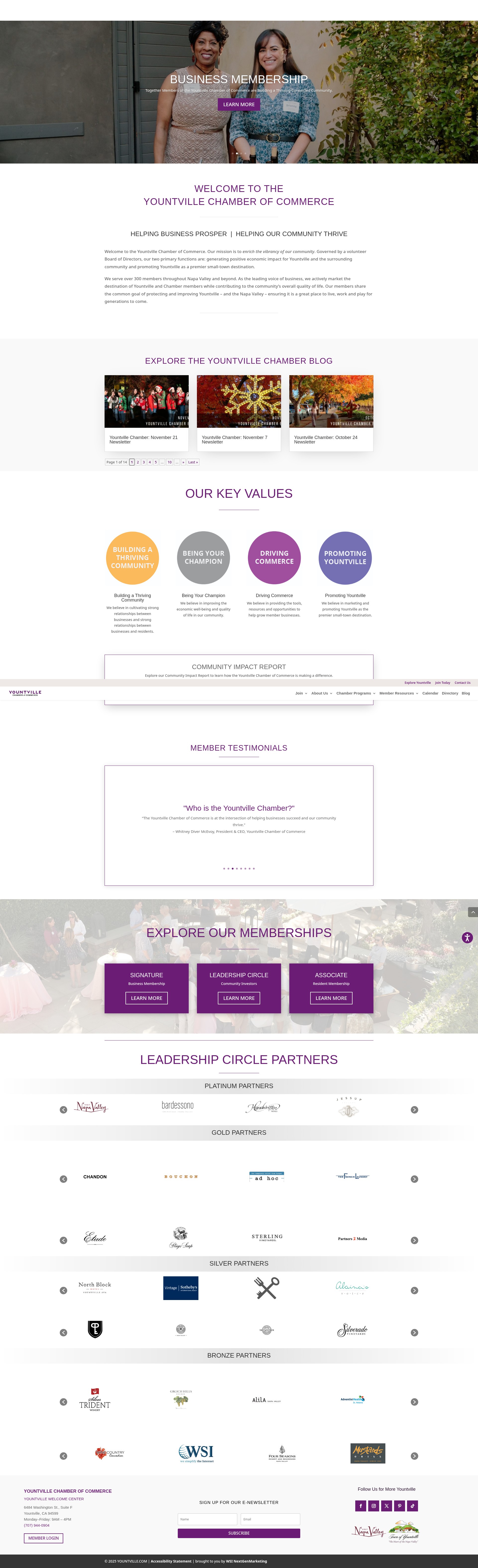Screenshot of yountvillechamber.com