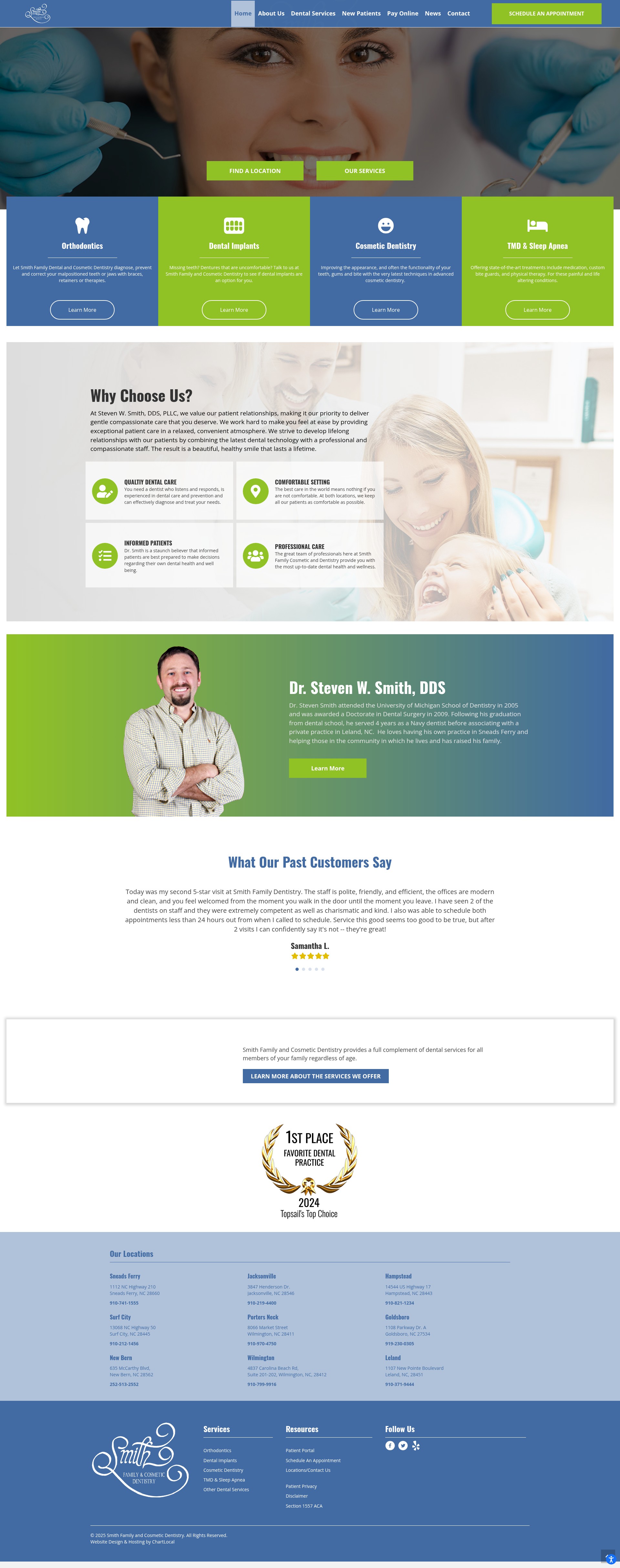 Screenshot of yourcarolinadentist.com