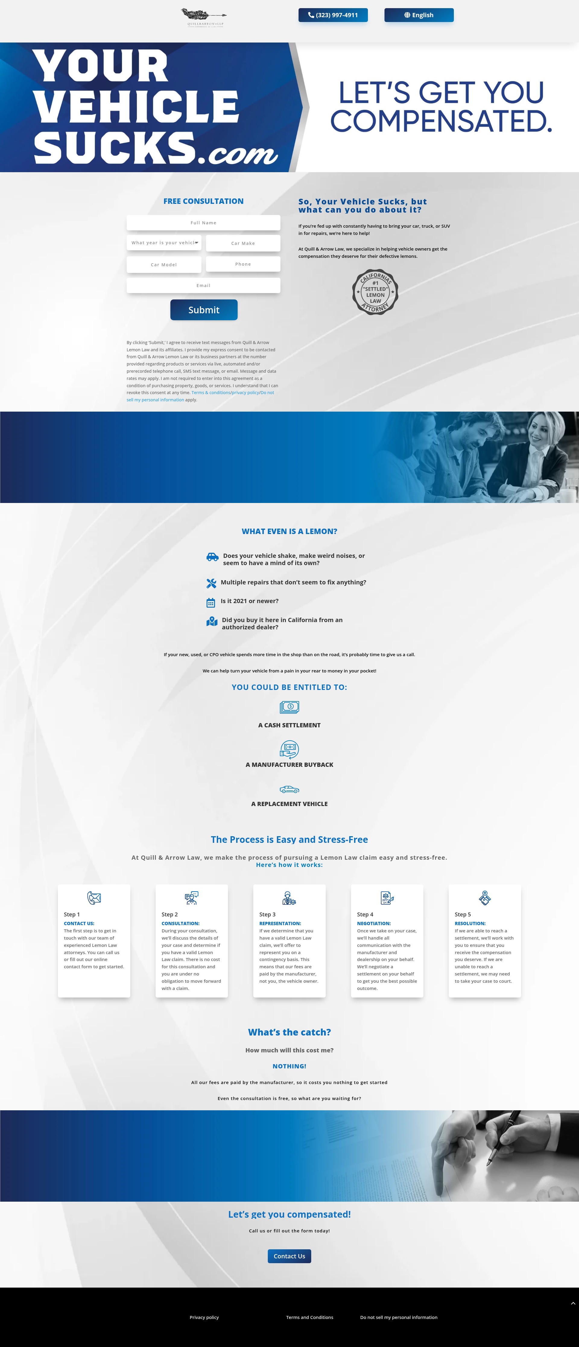 Screenshot of yourcarsucks.com