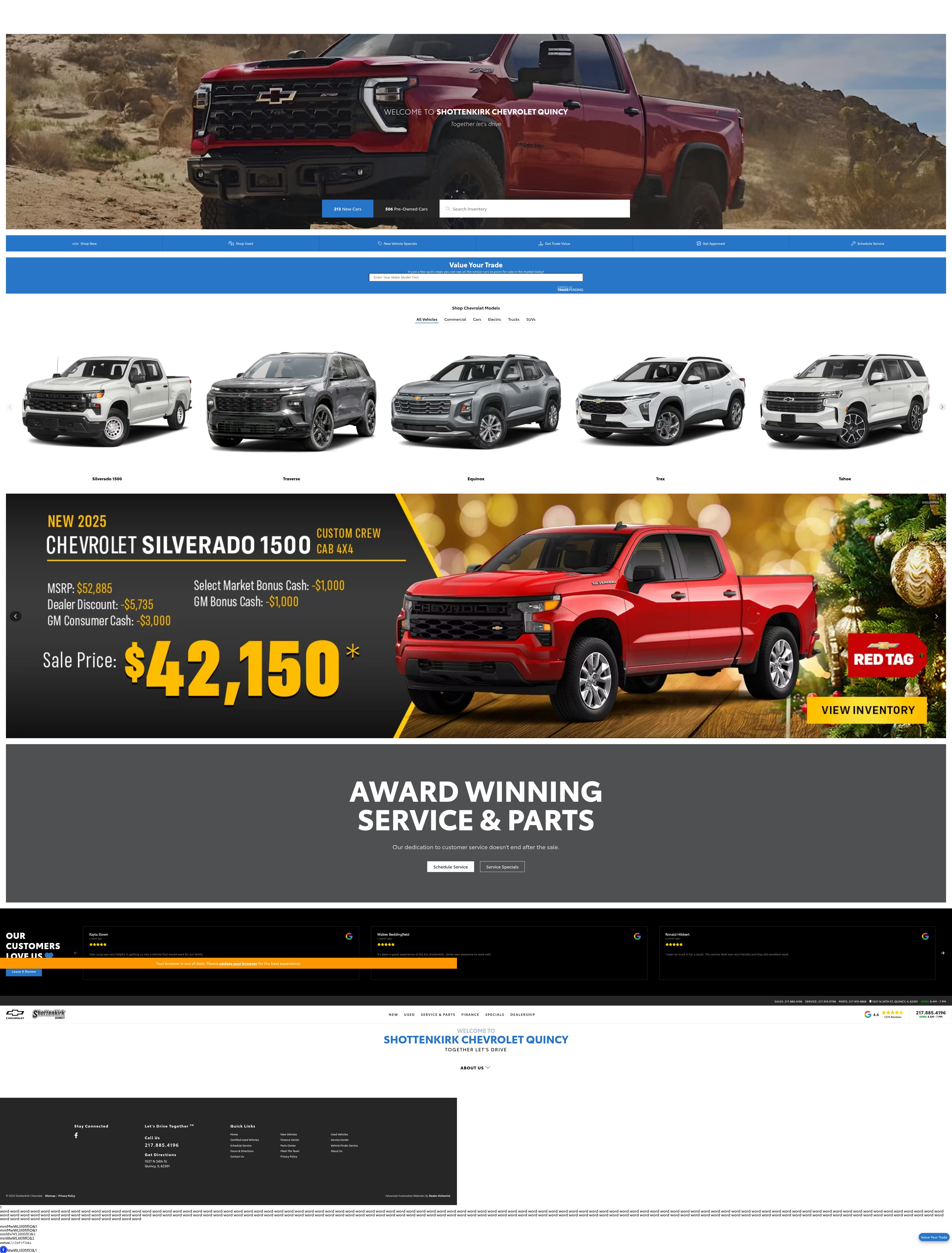Screenshot of yourchevystore.com