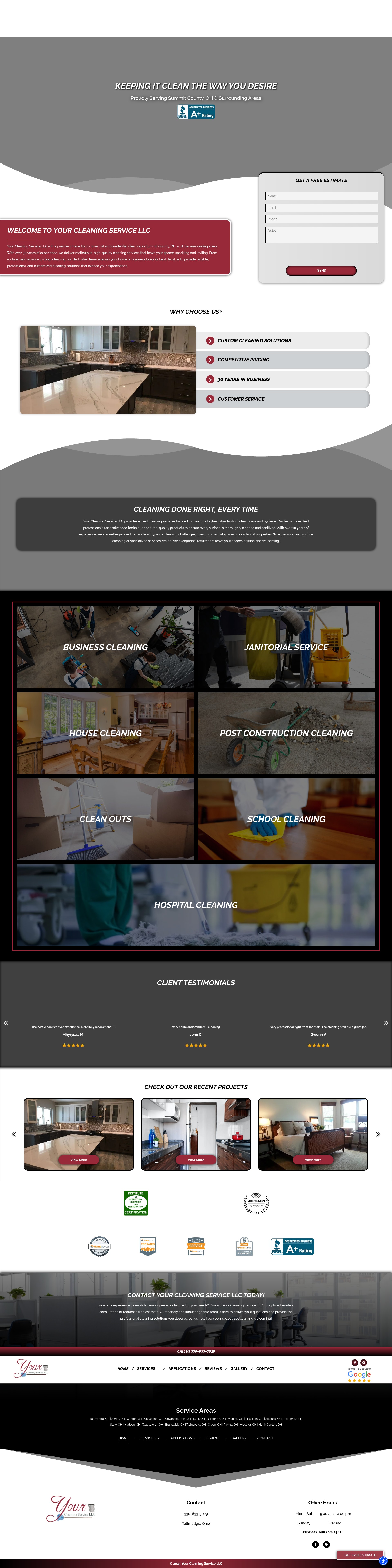 Screenshot of yourcleaningservicellc.com