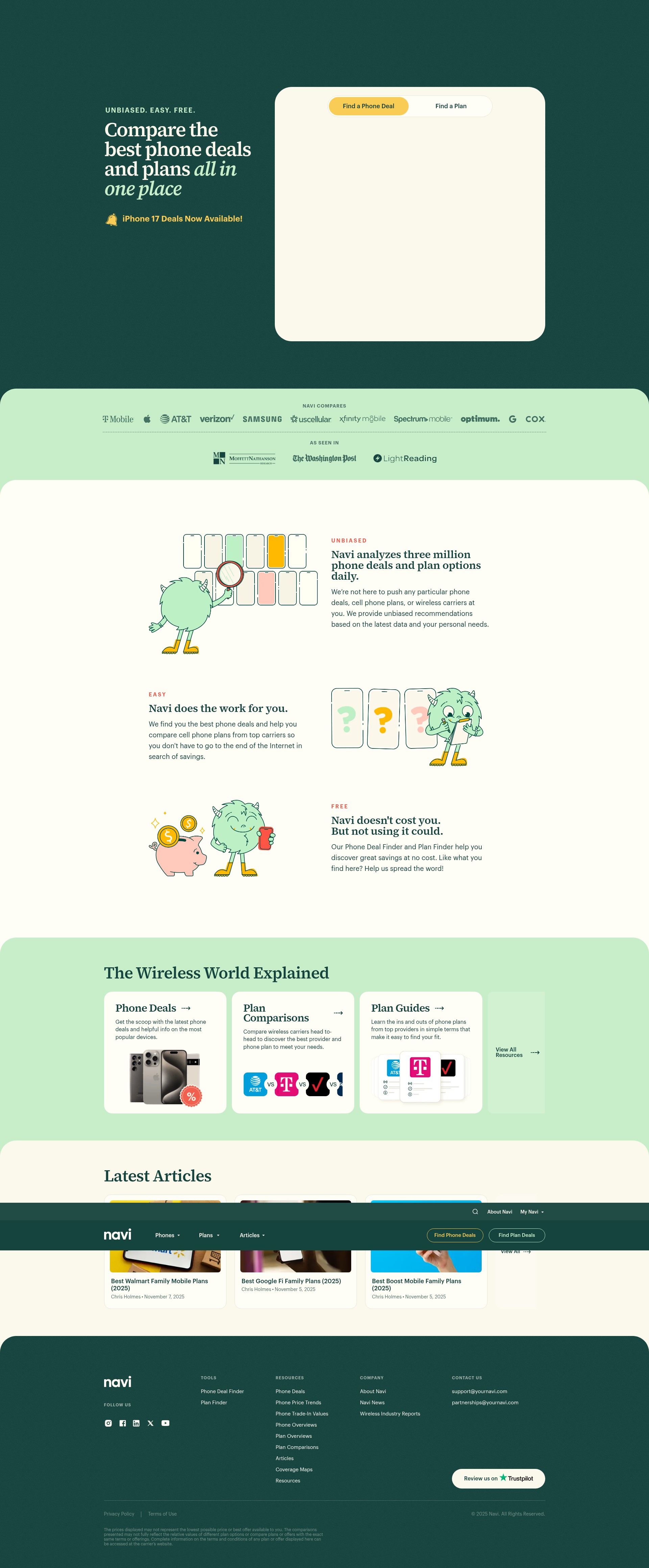 Screenshot of yournavi.com