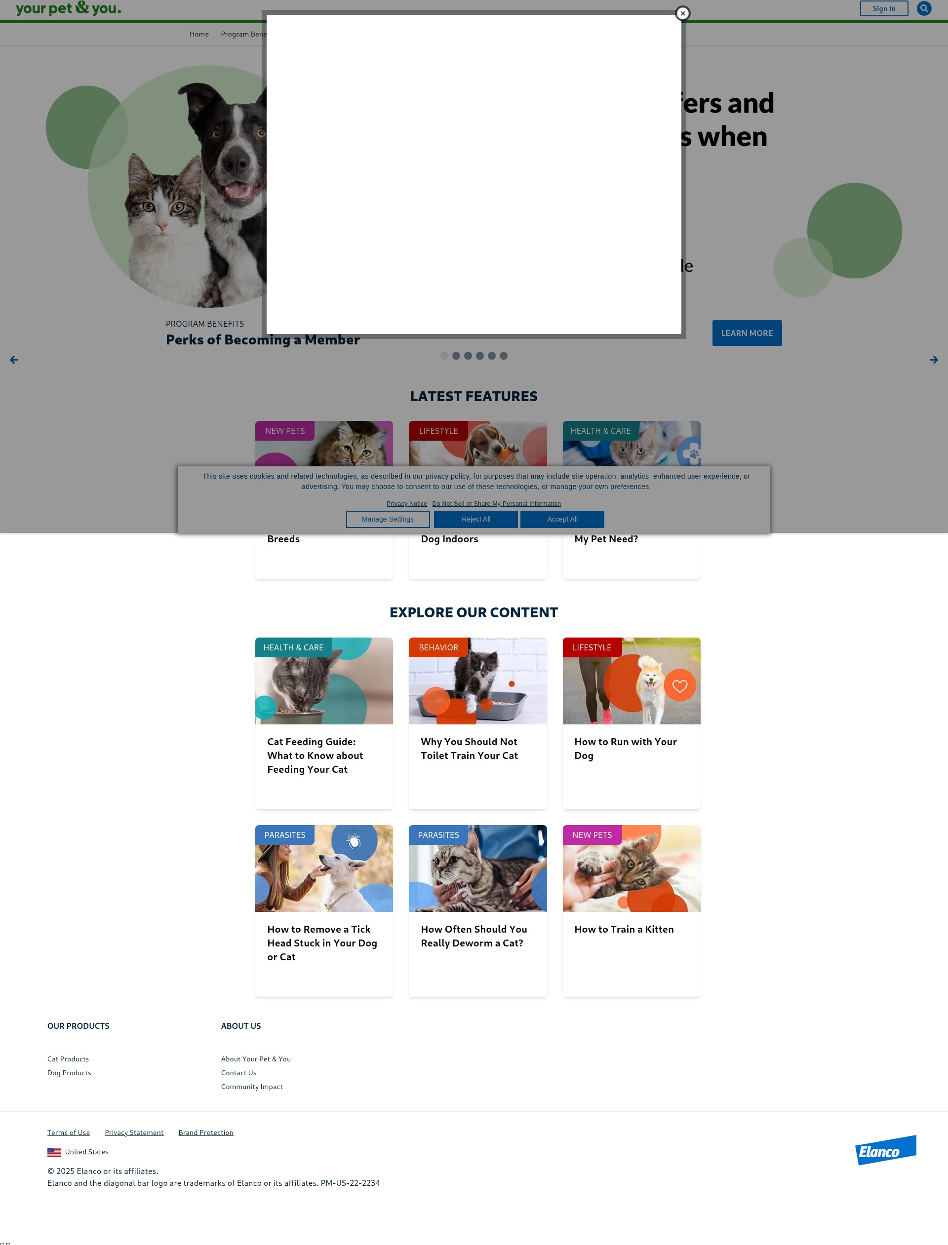 Screenshot of yourpetandyou.elanco.com
