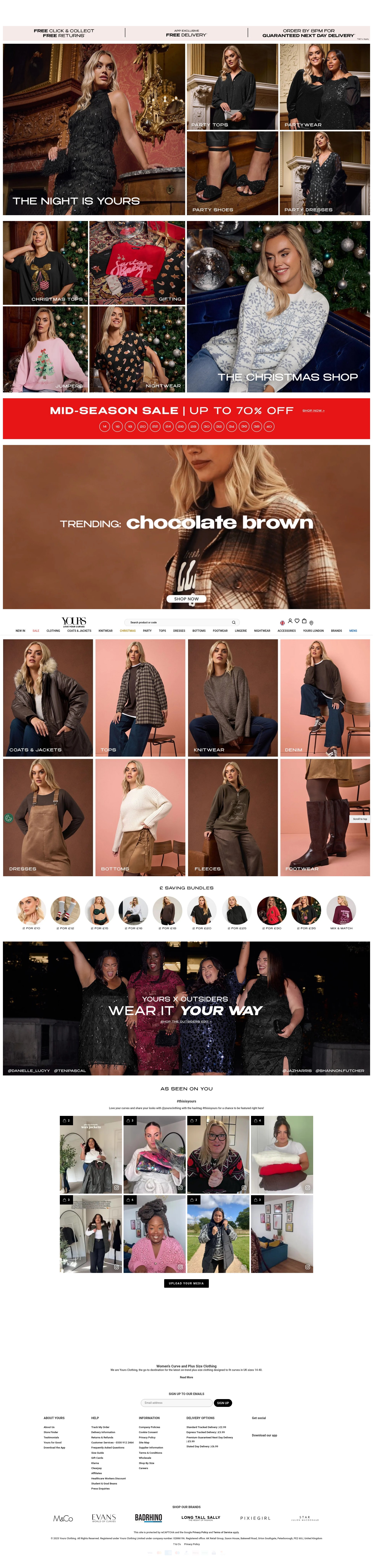 Screenshot of yoursclothing.co.uk