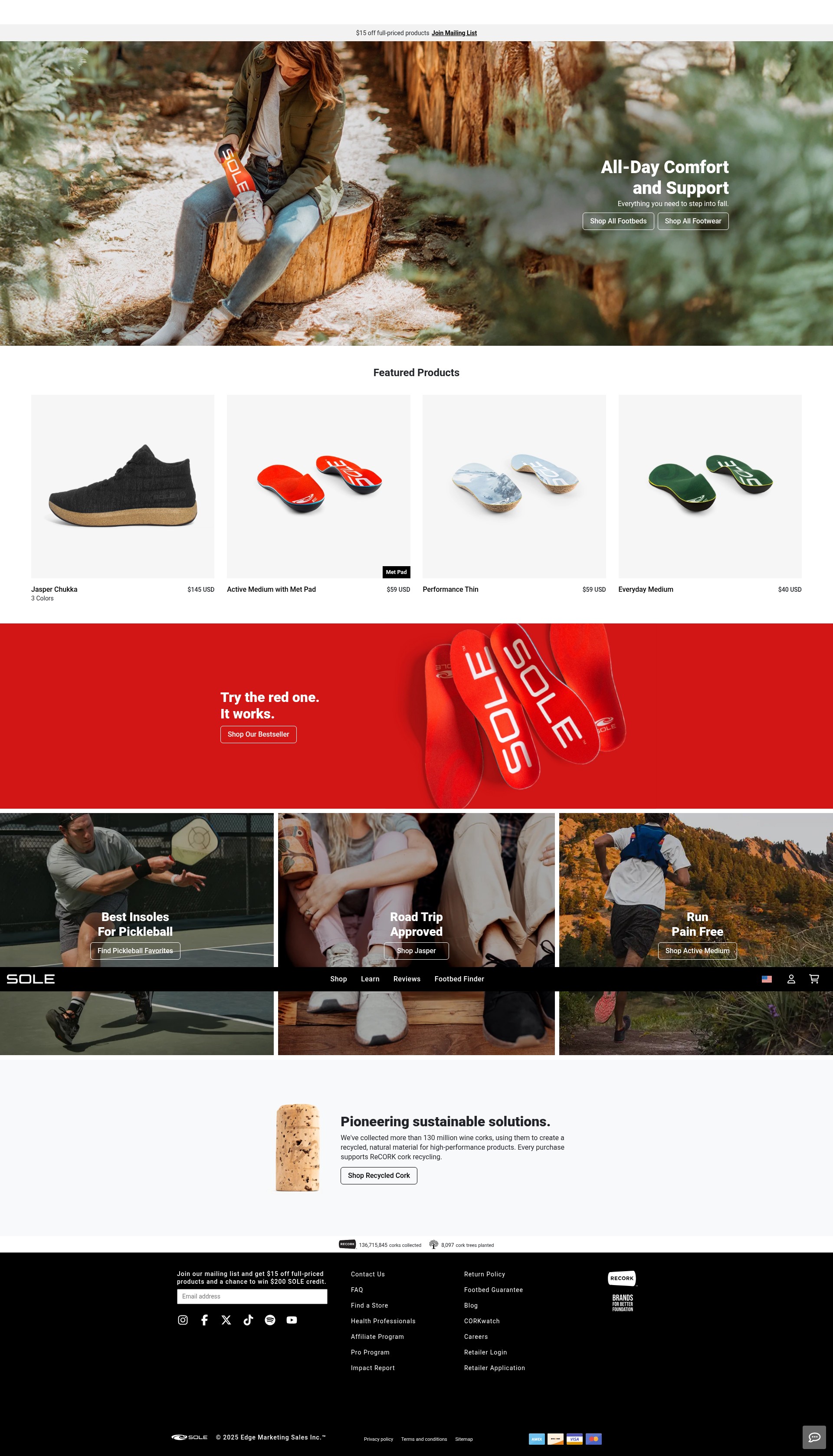 Screenshot of yoursole.com