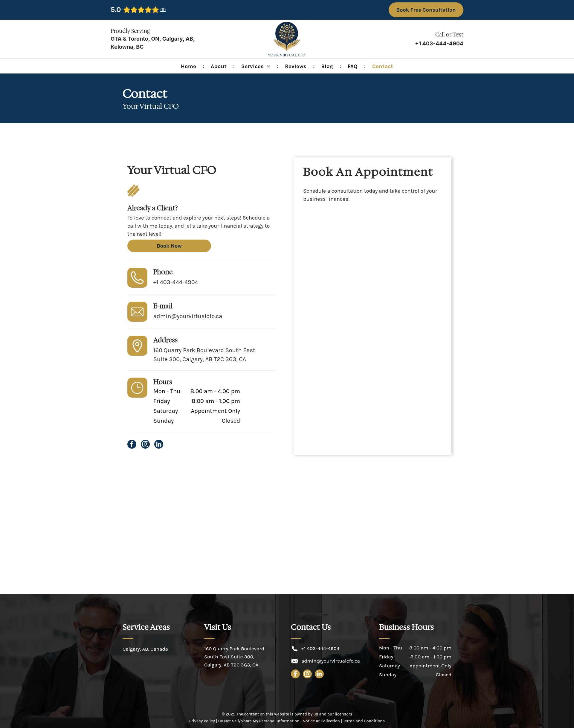 Screenshot of yourvirtualcfo.ca