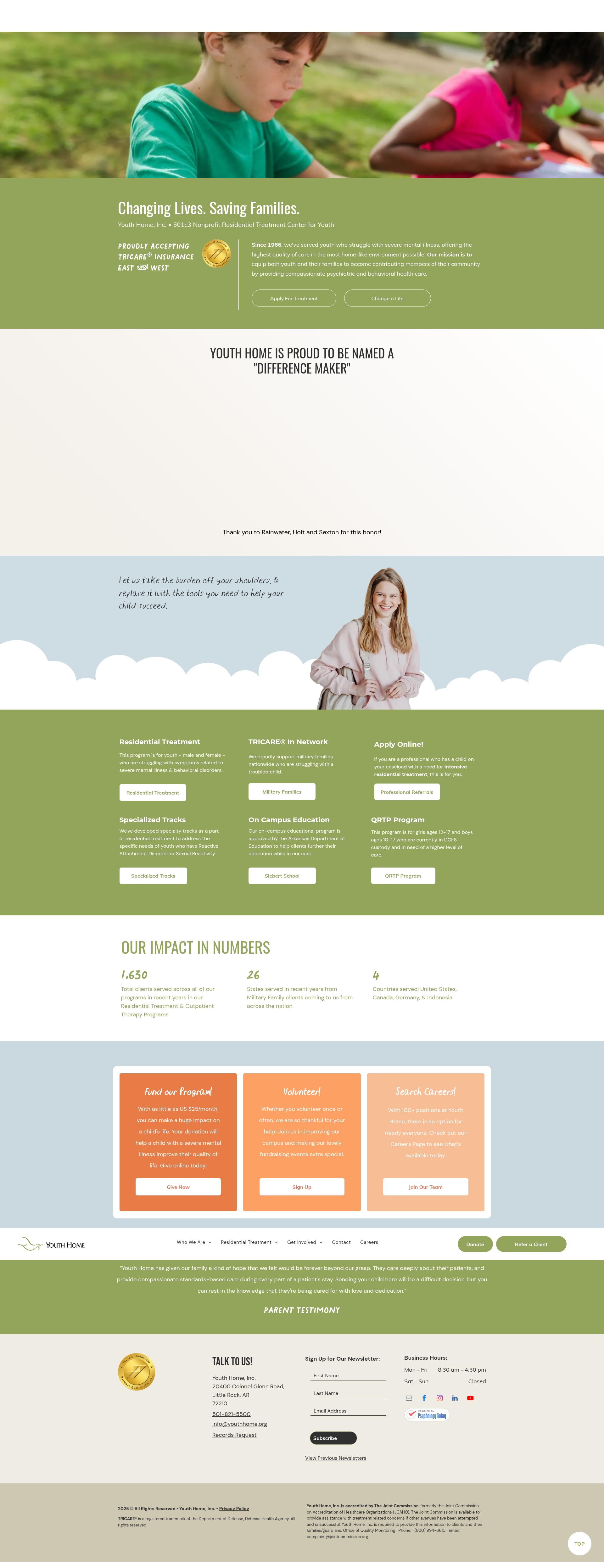 Screenshot of youthhome.org