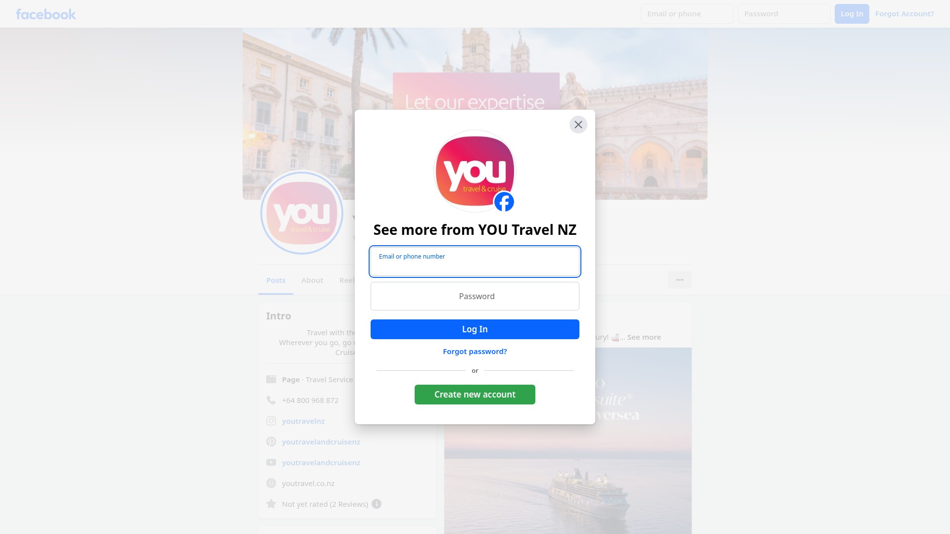 Screenshot of youtravel.co.nz