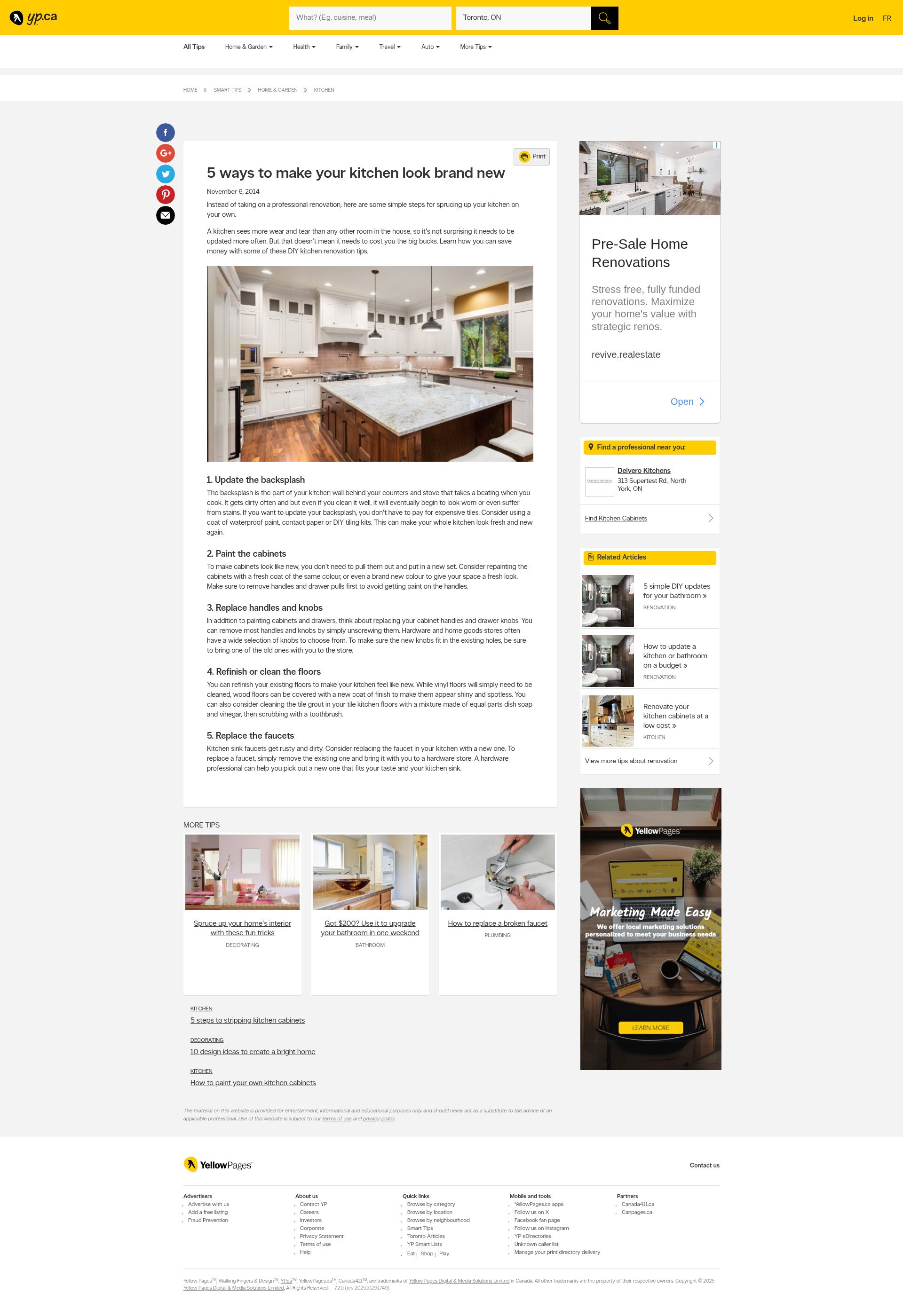 Screenshot of yp.ca