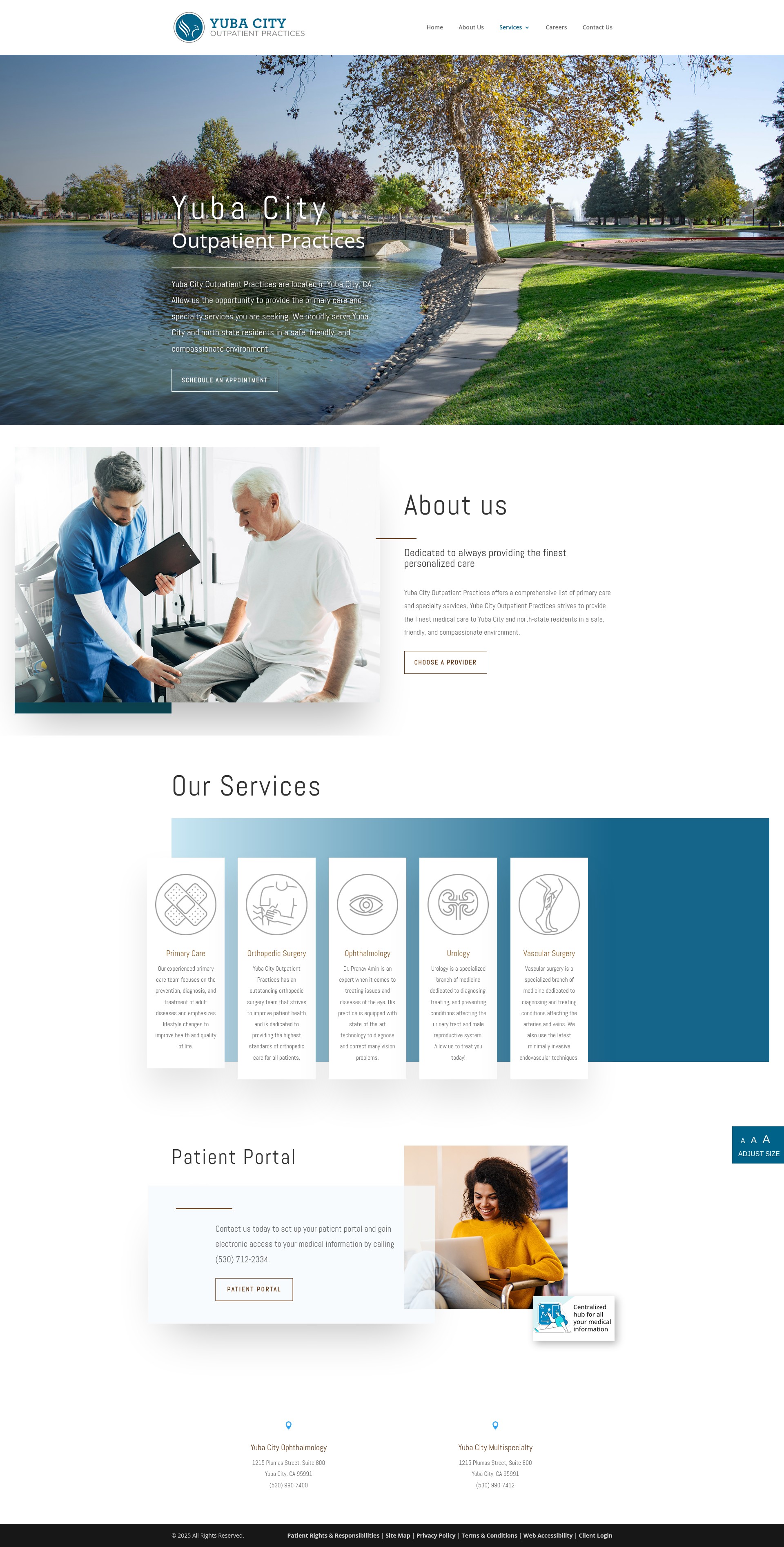 Screenshot of yubacityhealth.com