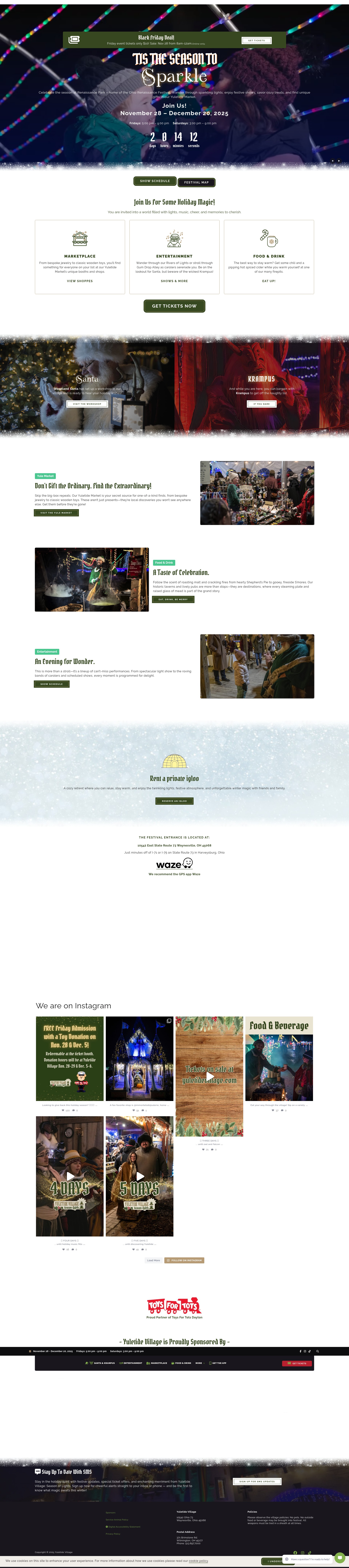 Screenshot of yuletidevillage.com