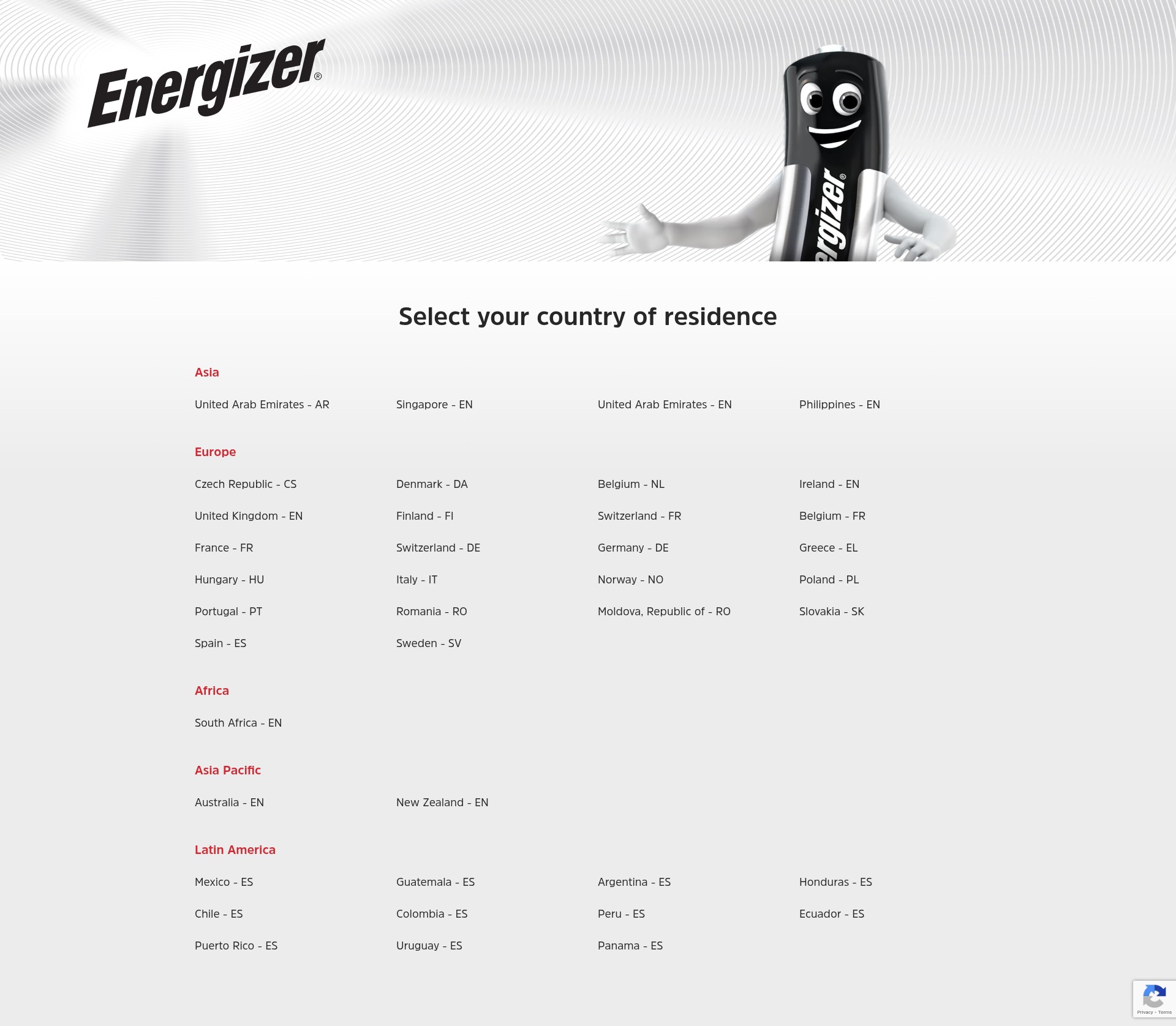 Screenshot of z2.energizerpromo.com