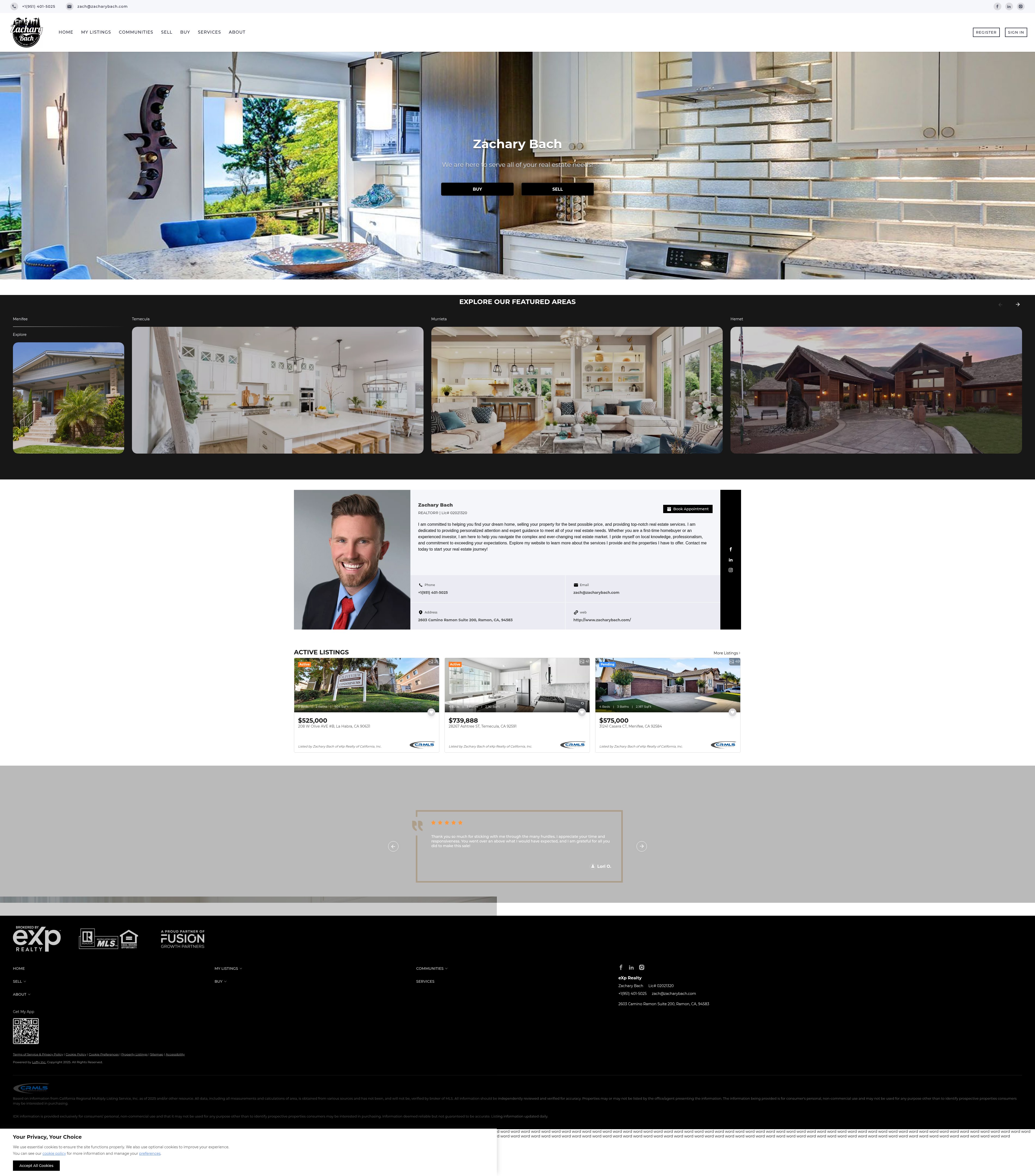 Screenshot of zacharybach.com