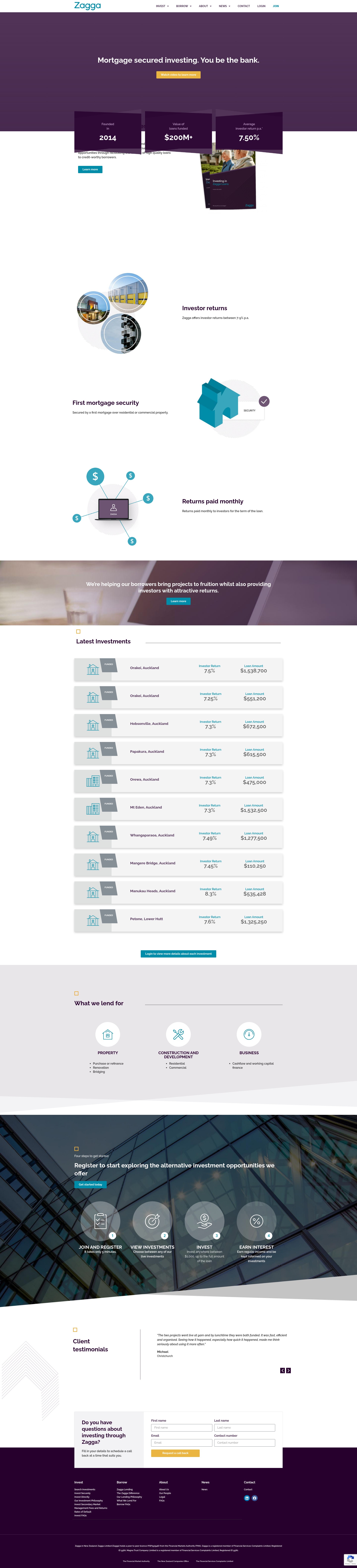 Screenshot of zagga.co.nz