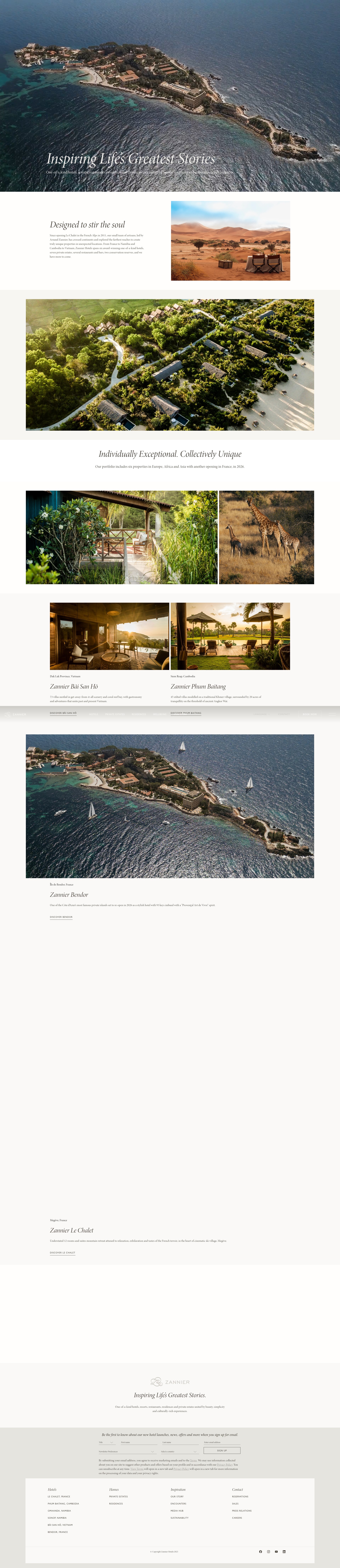 Screenshot of zannierhotels.com