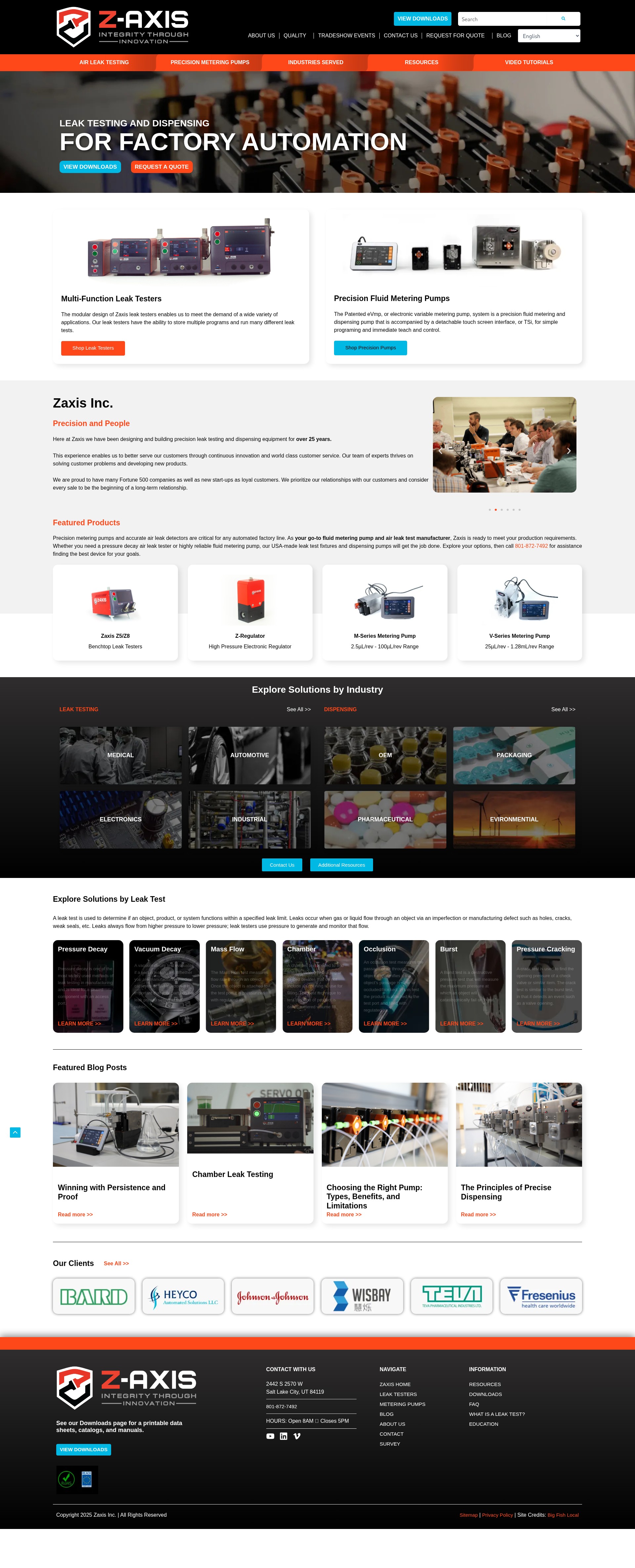 Screenshot of zaxisinc.com