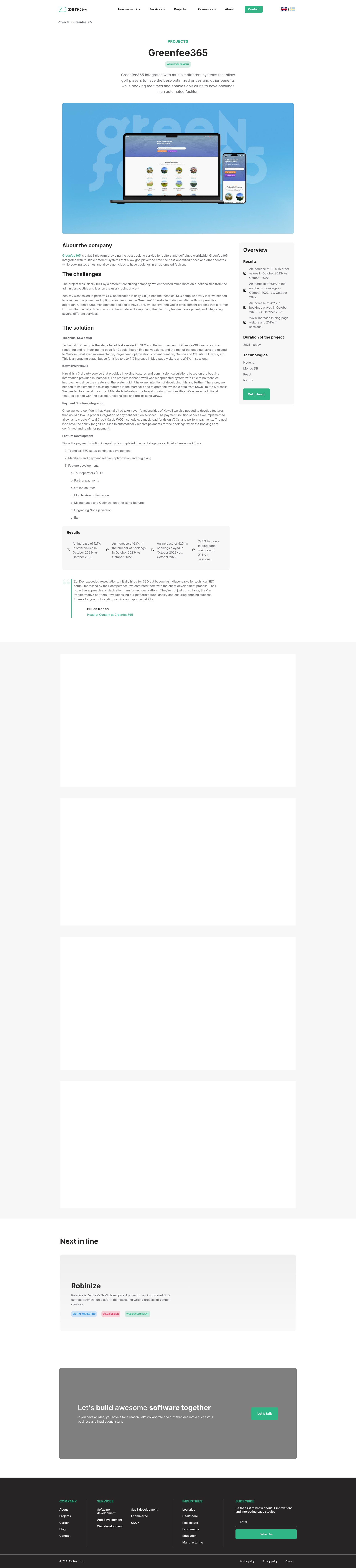 Screenshot of zendev.se