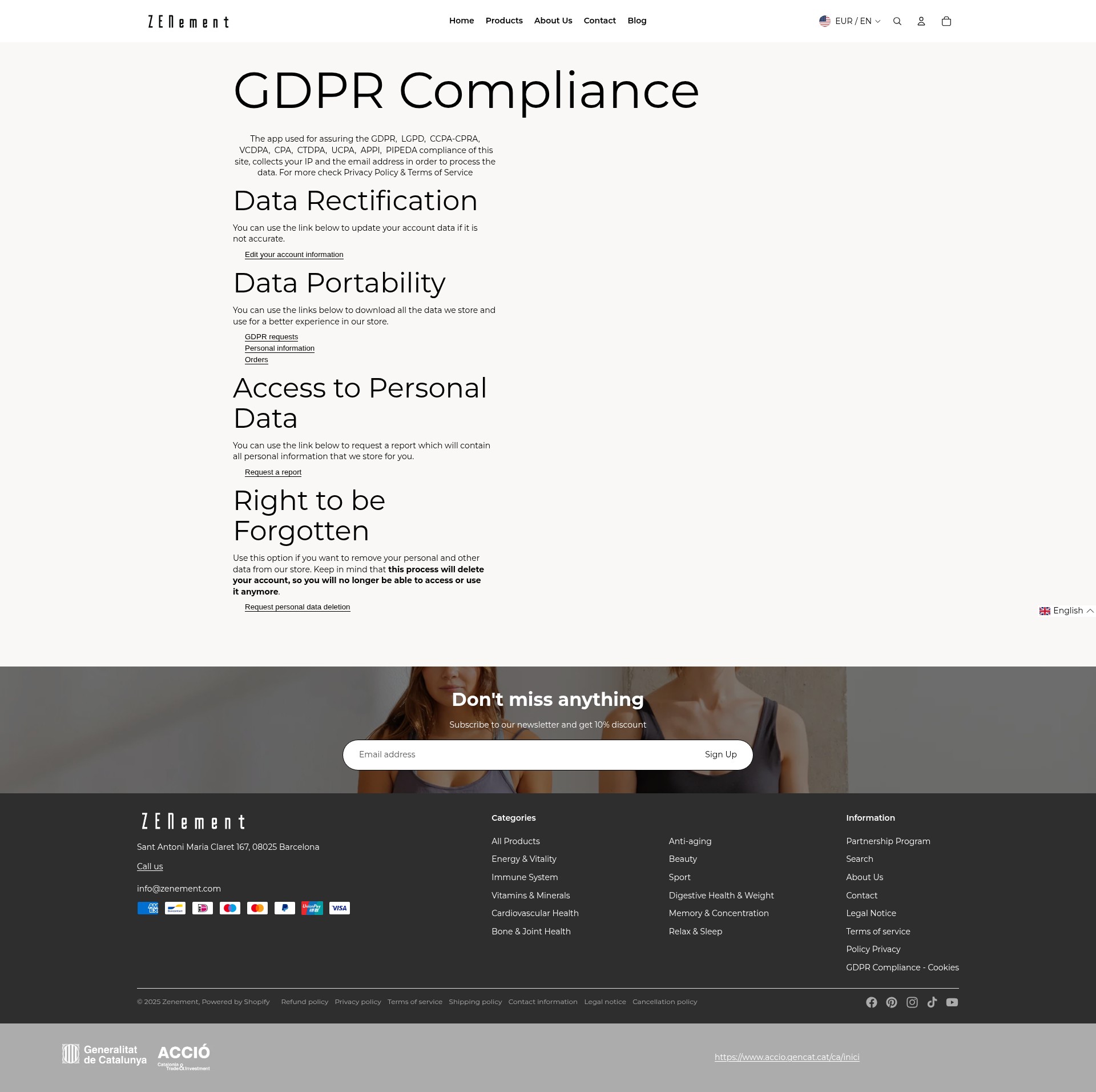 Screenshot of zenement.com