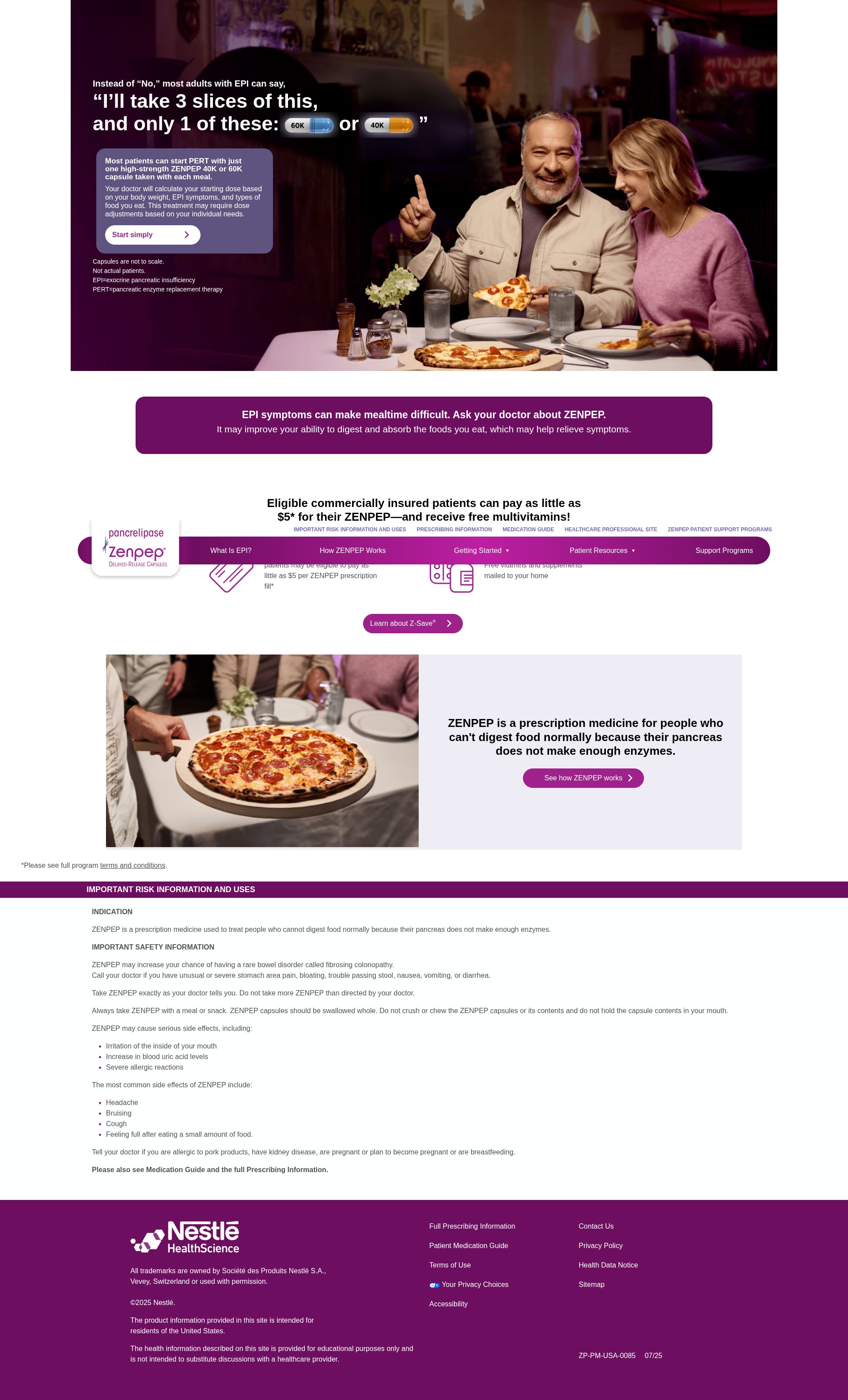 Screenshot of zenpep.com