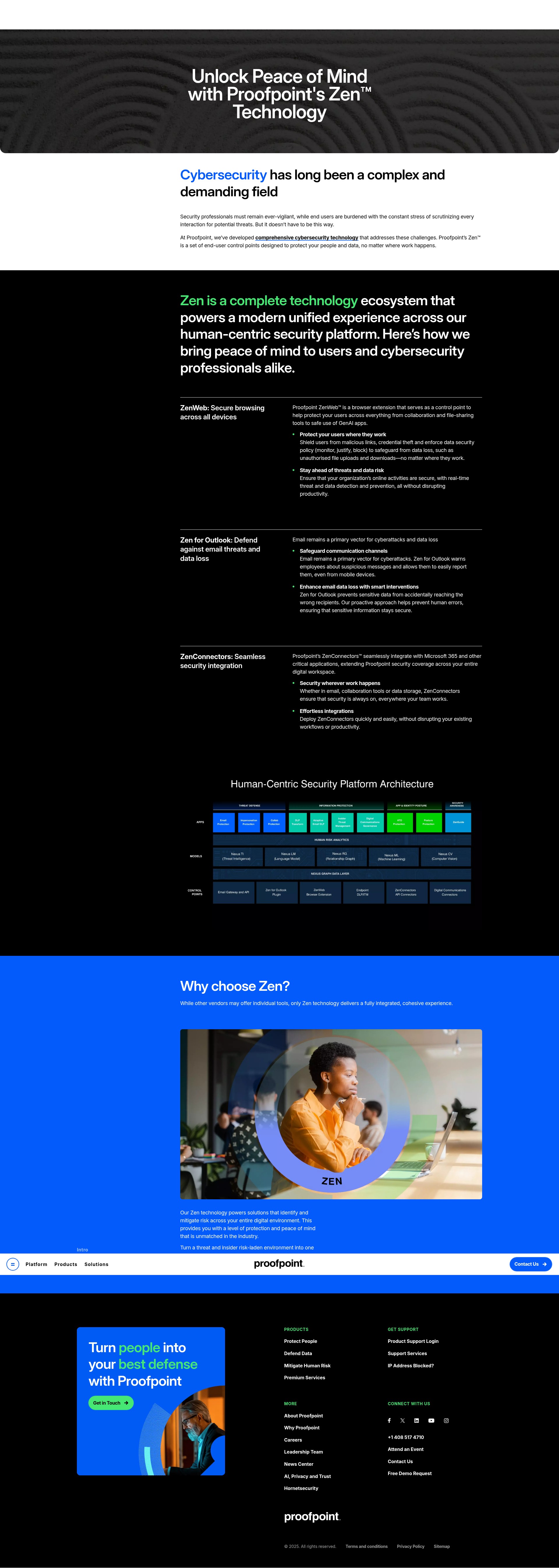 Screenshot of zenweb.proofpoint.com