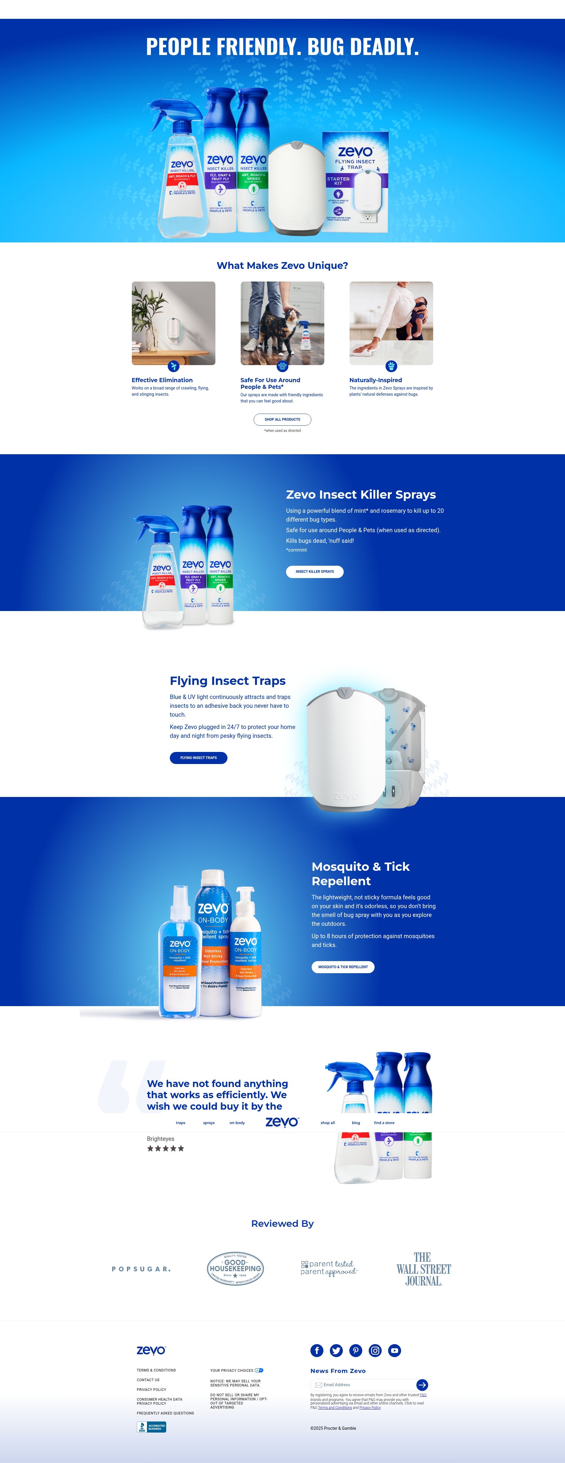 Screenshot of zevoinsect.com