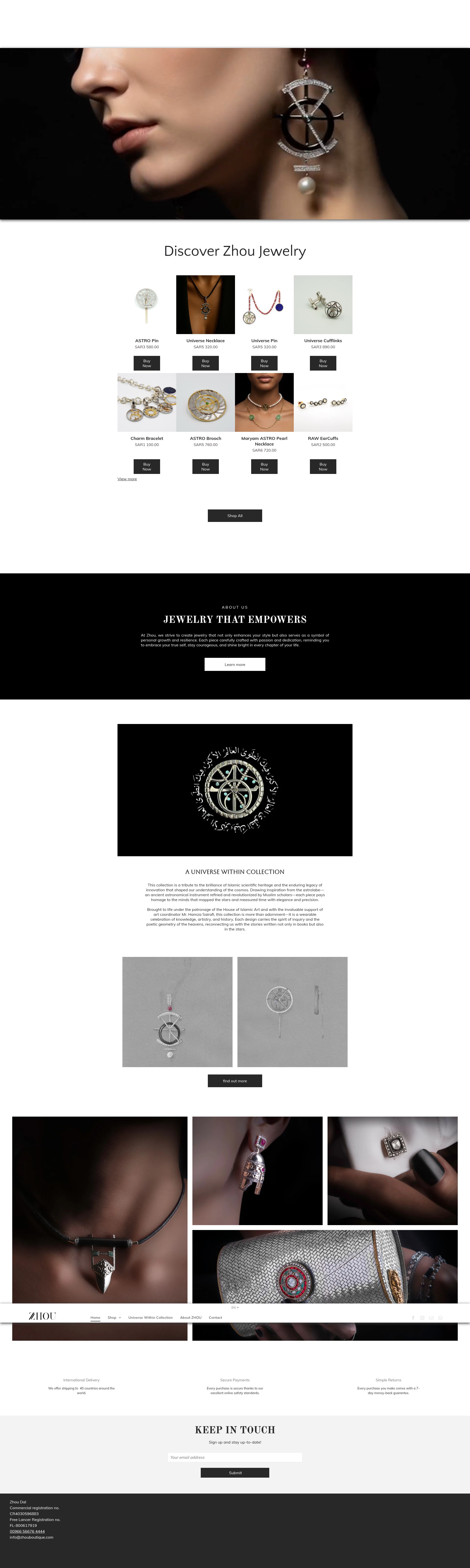 Screenshot of zhouboutique.com
