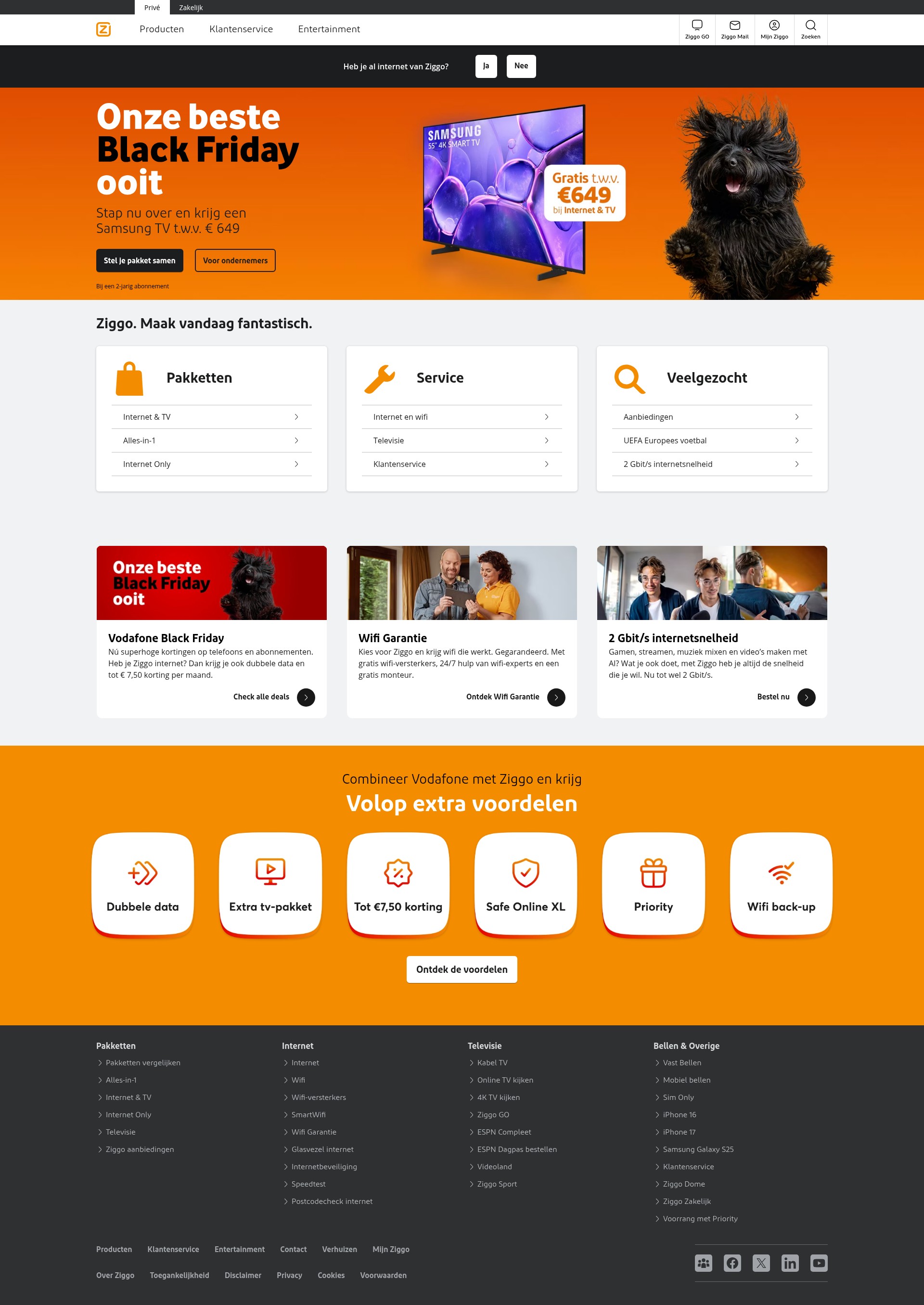 Screenshot of ziggo.nl