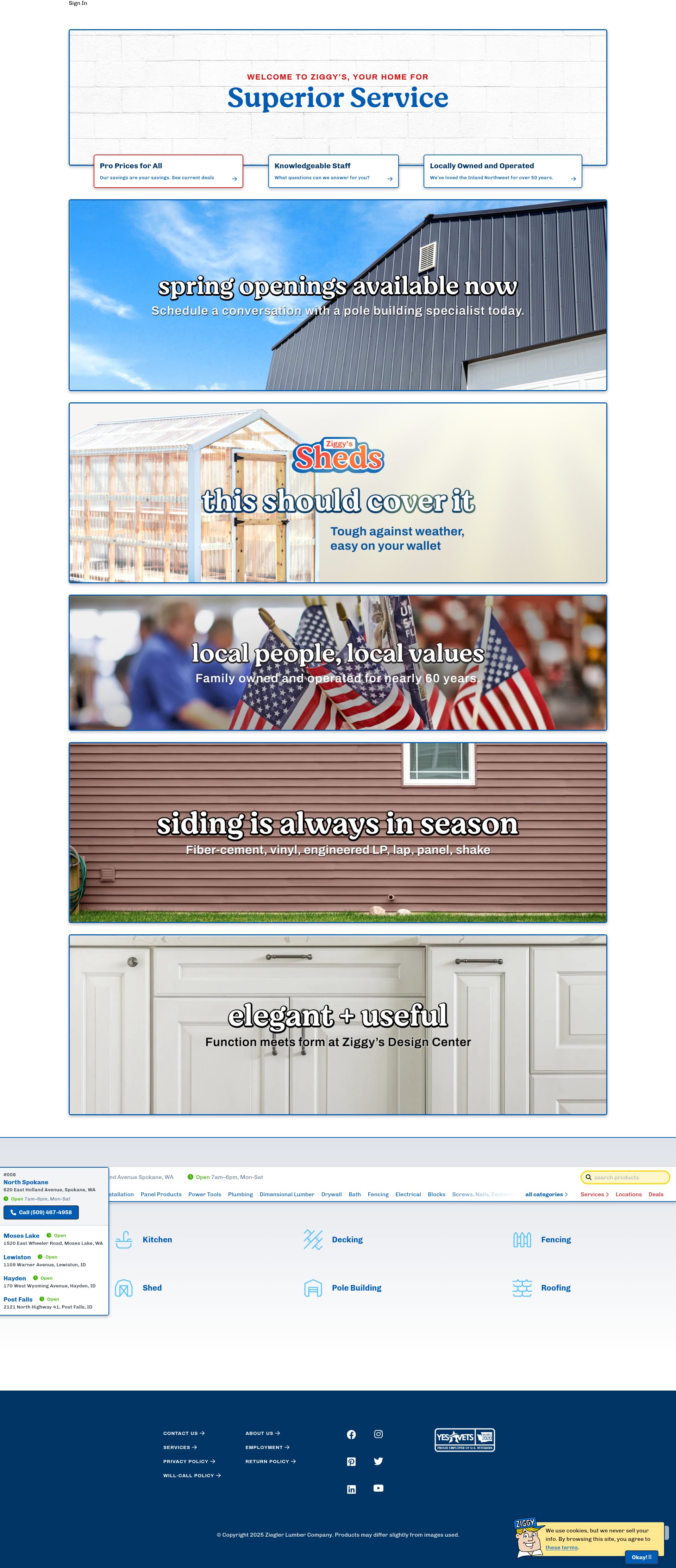 Screenshot of ziggys.com