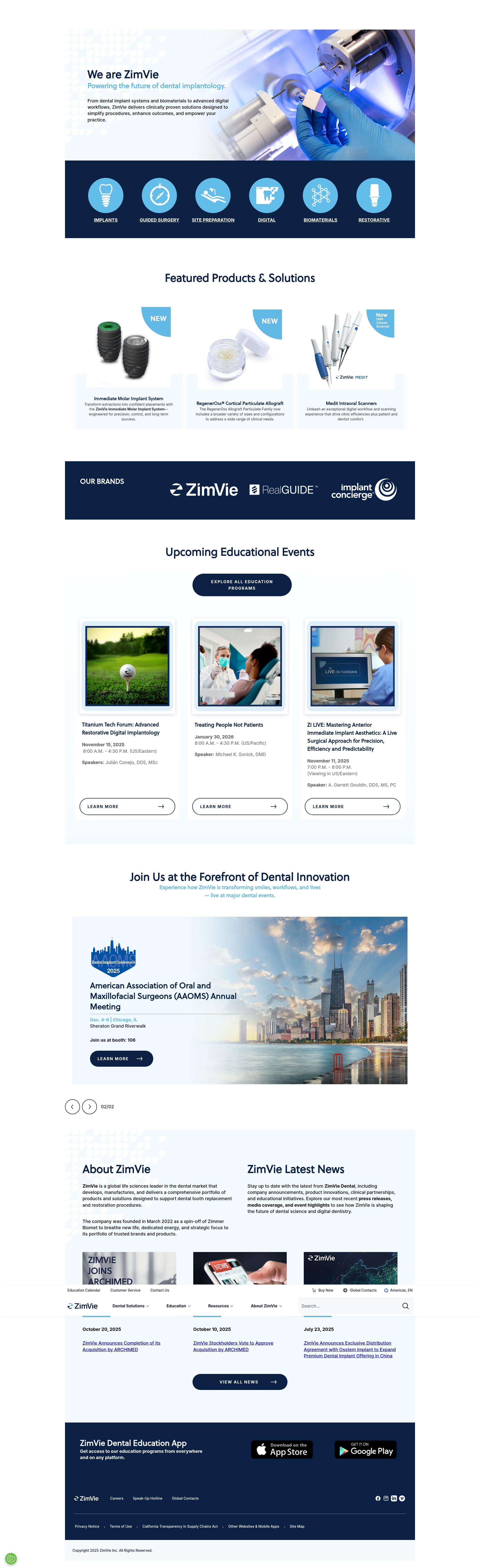 Screenshot of zimviedental.com