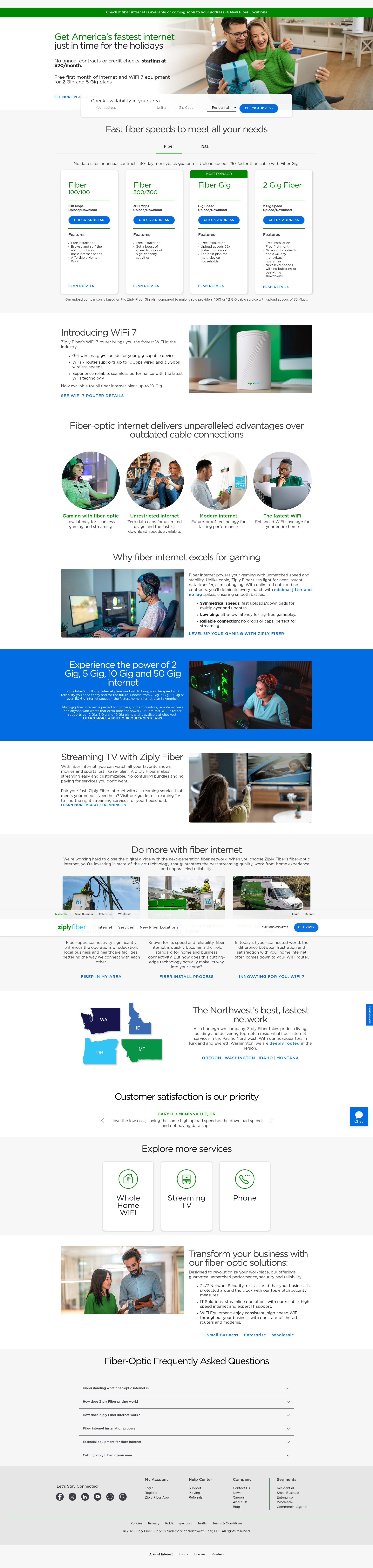 Screenshot of ziplyfiber.com