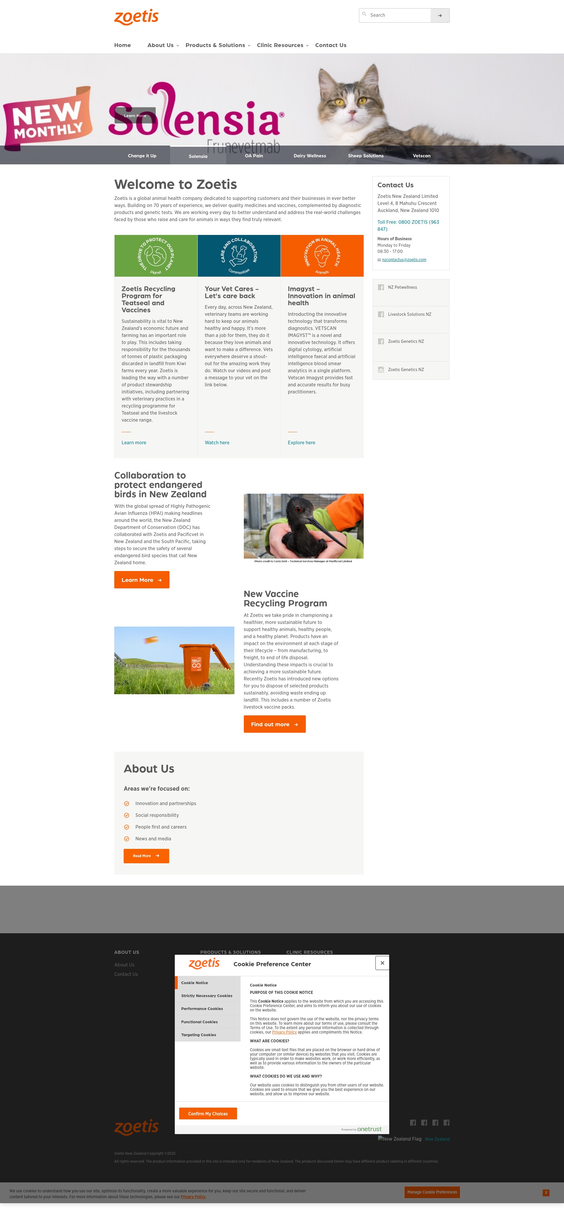 Screenshot of zoetis.co.nz
