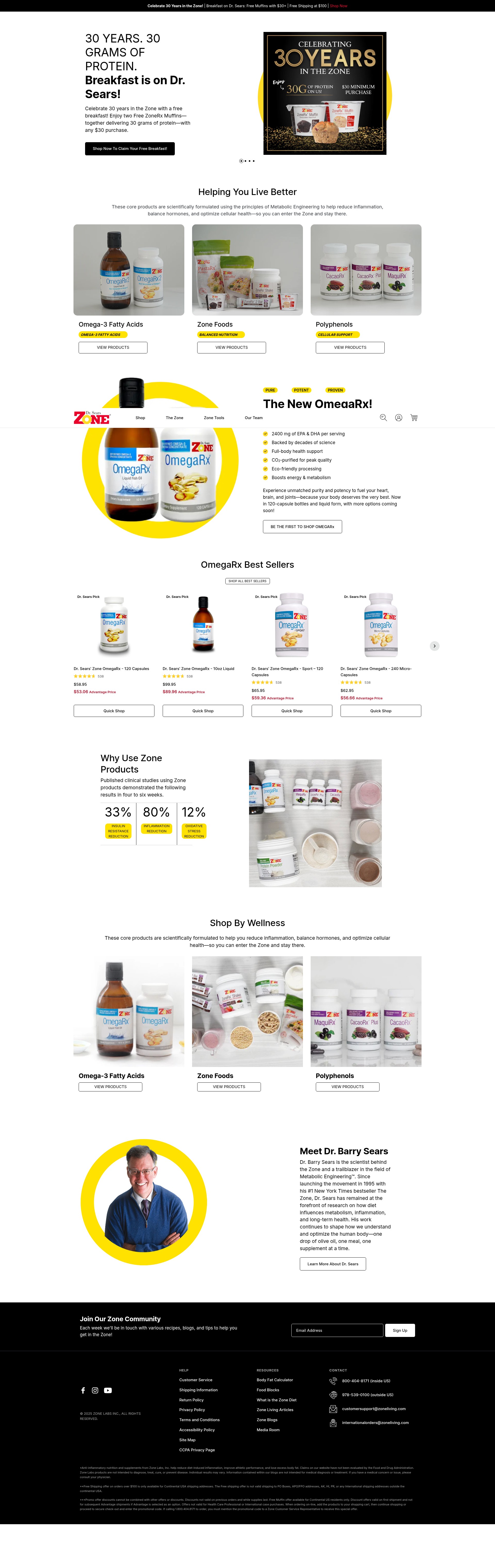 Screenshot of zoneliving.com