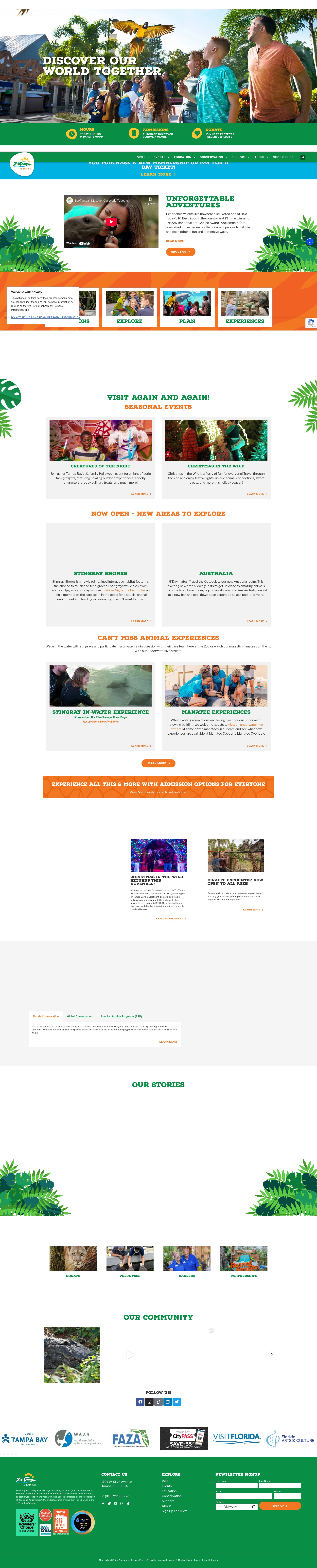 Screenshot of zootampa.org