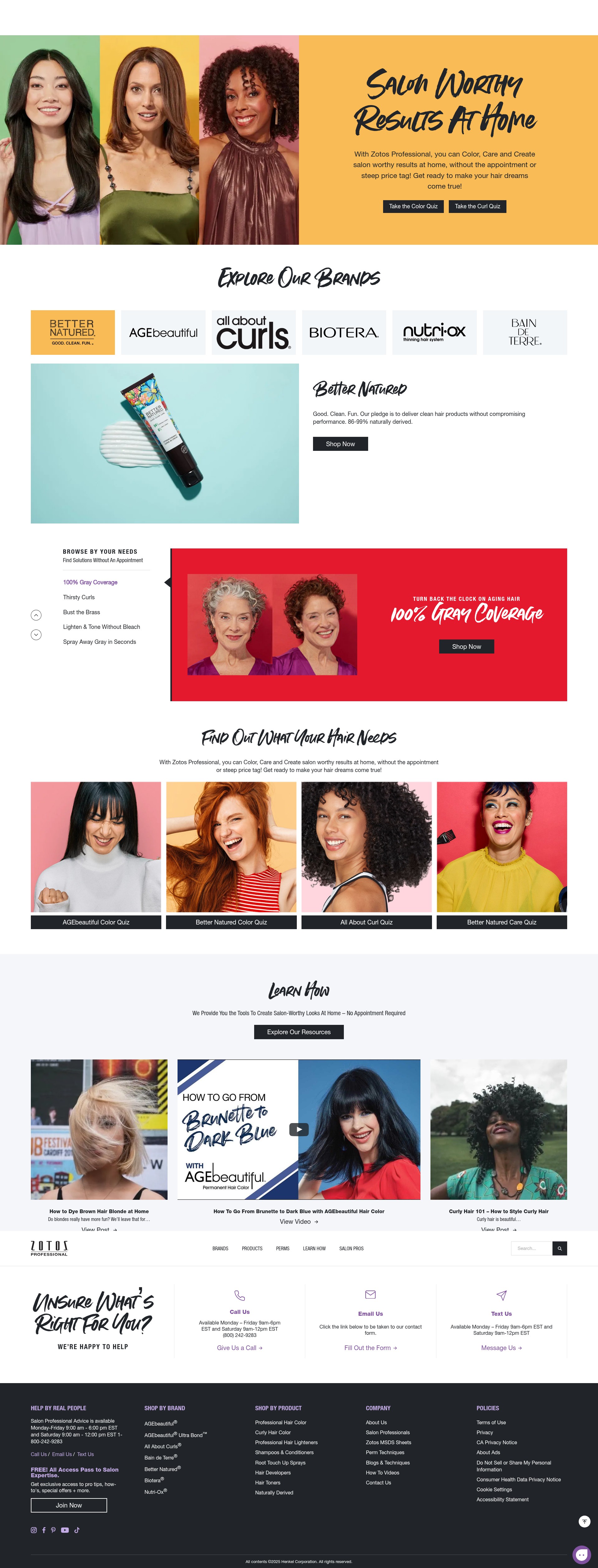 Screenshot of zotosprofessional.com