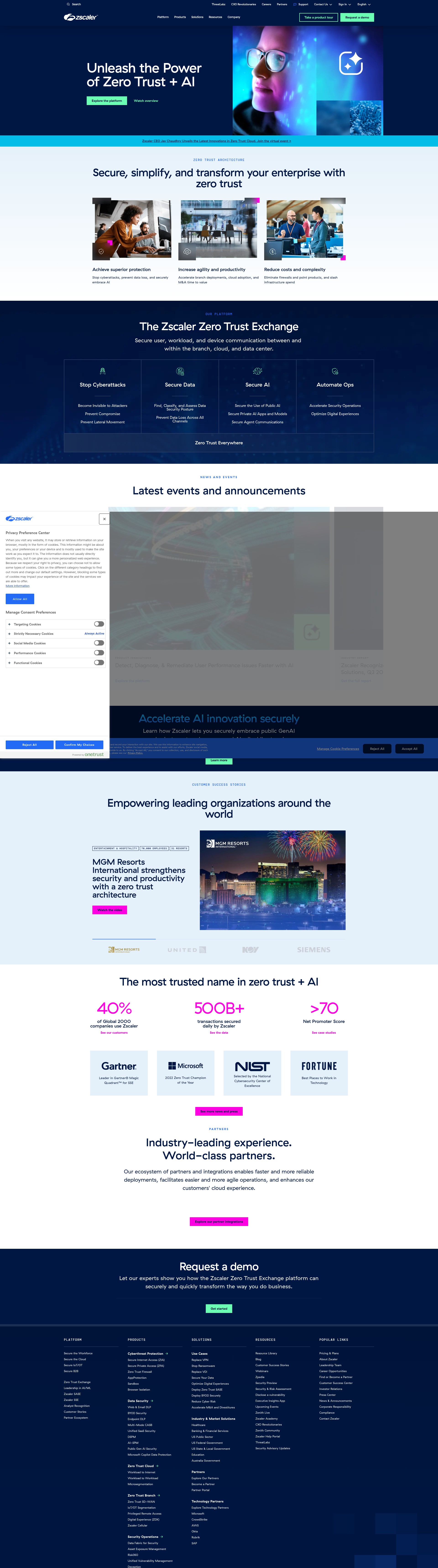 Screenshot of zscaler.com