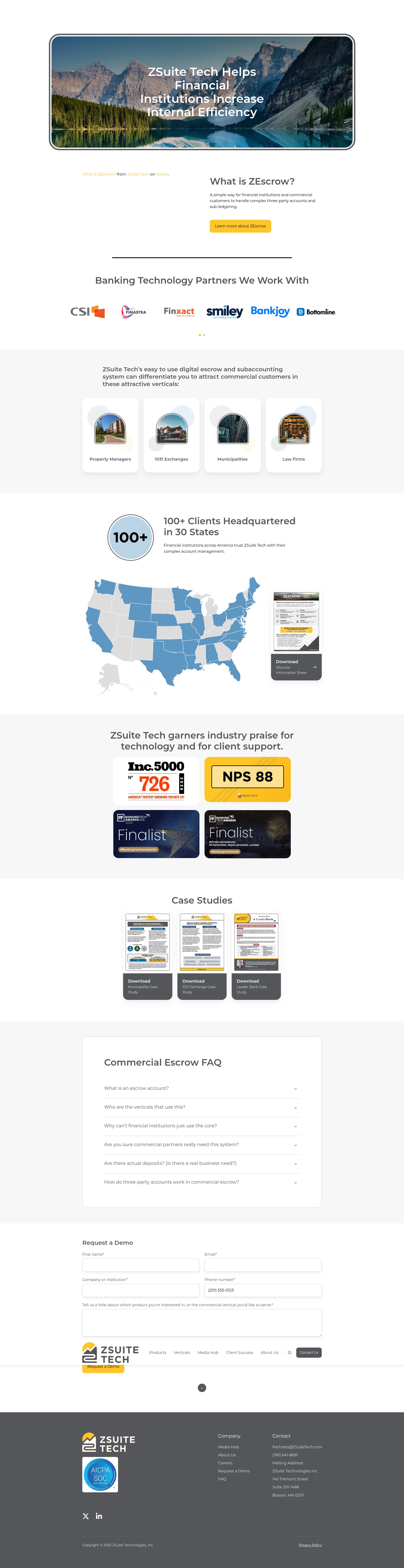 Screenshot of zsuitetech.com