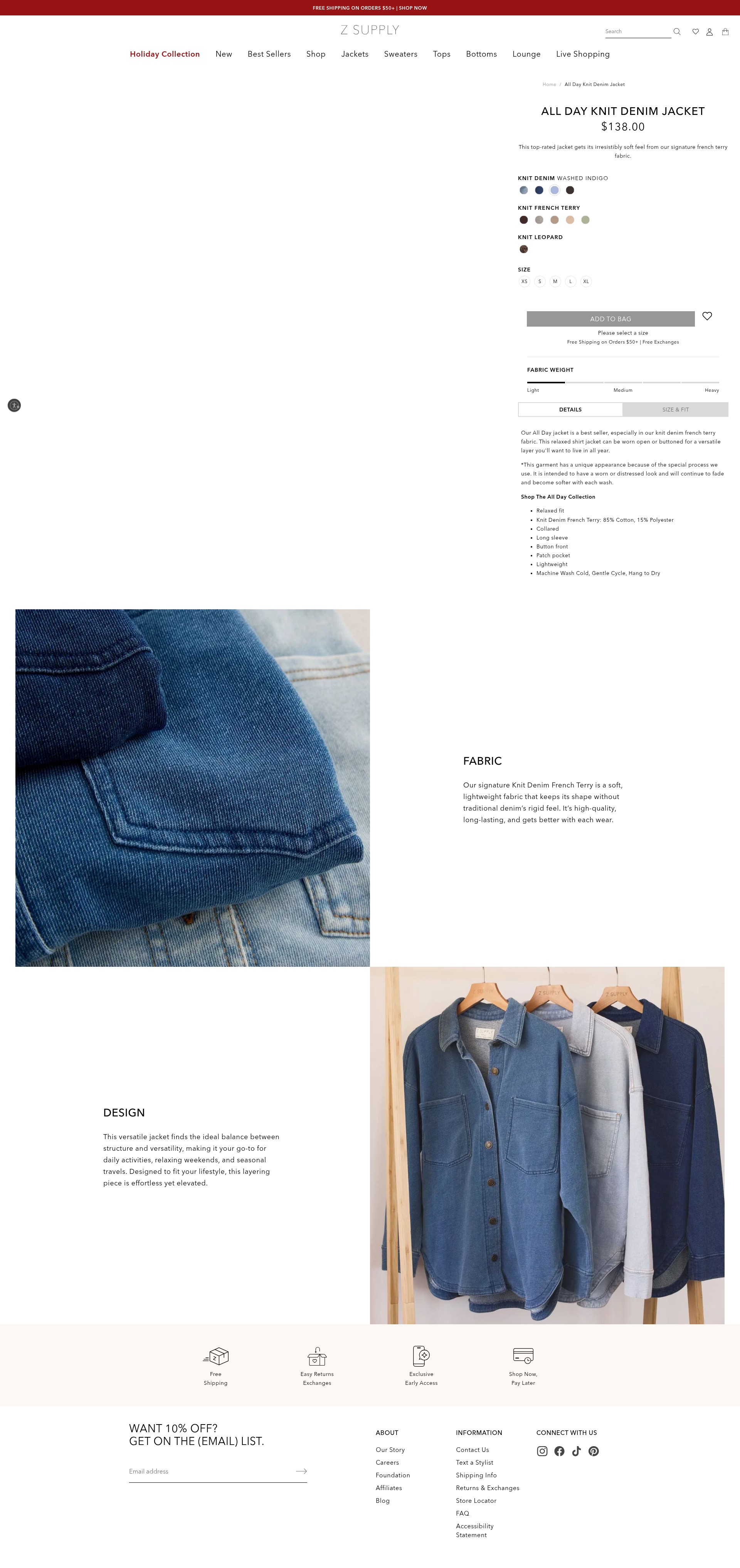 Screenshot of zsupplyclothing.com