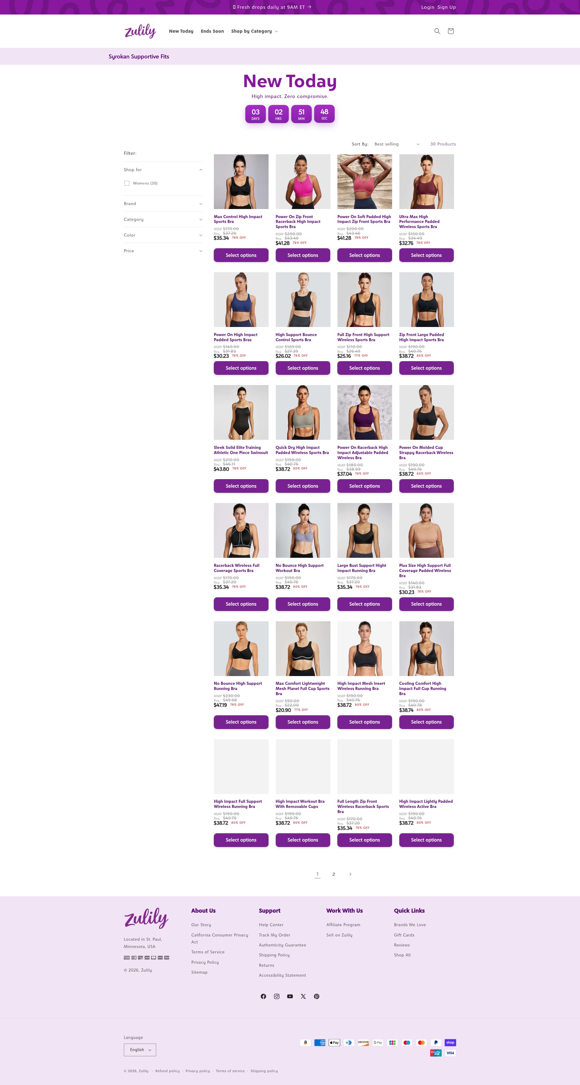 Screenshot of zulily.com