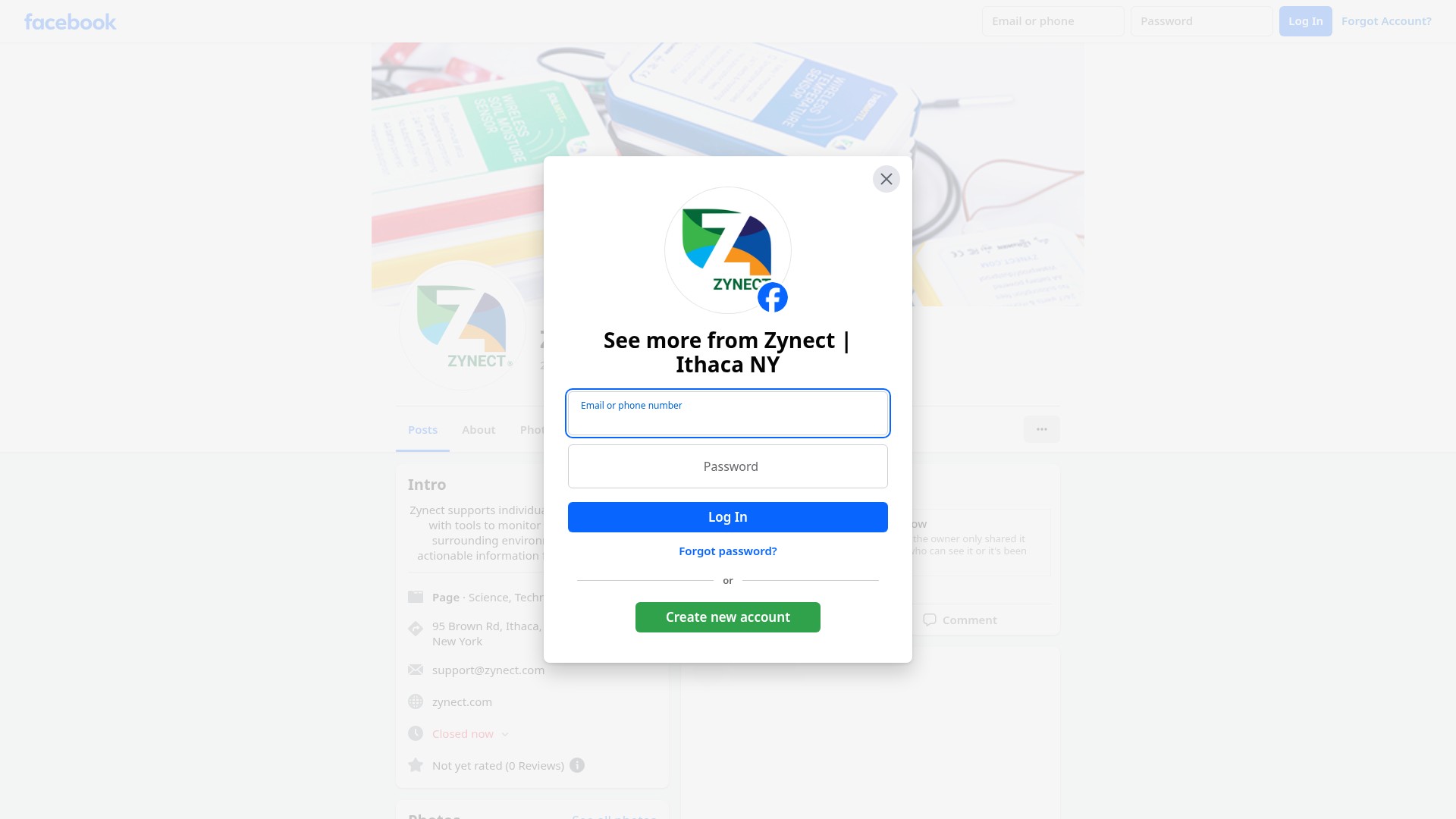 Screenshot of zynect.com
